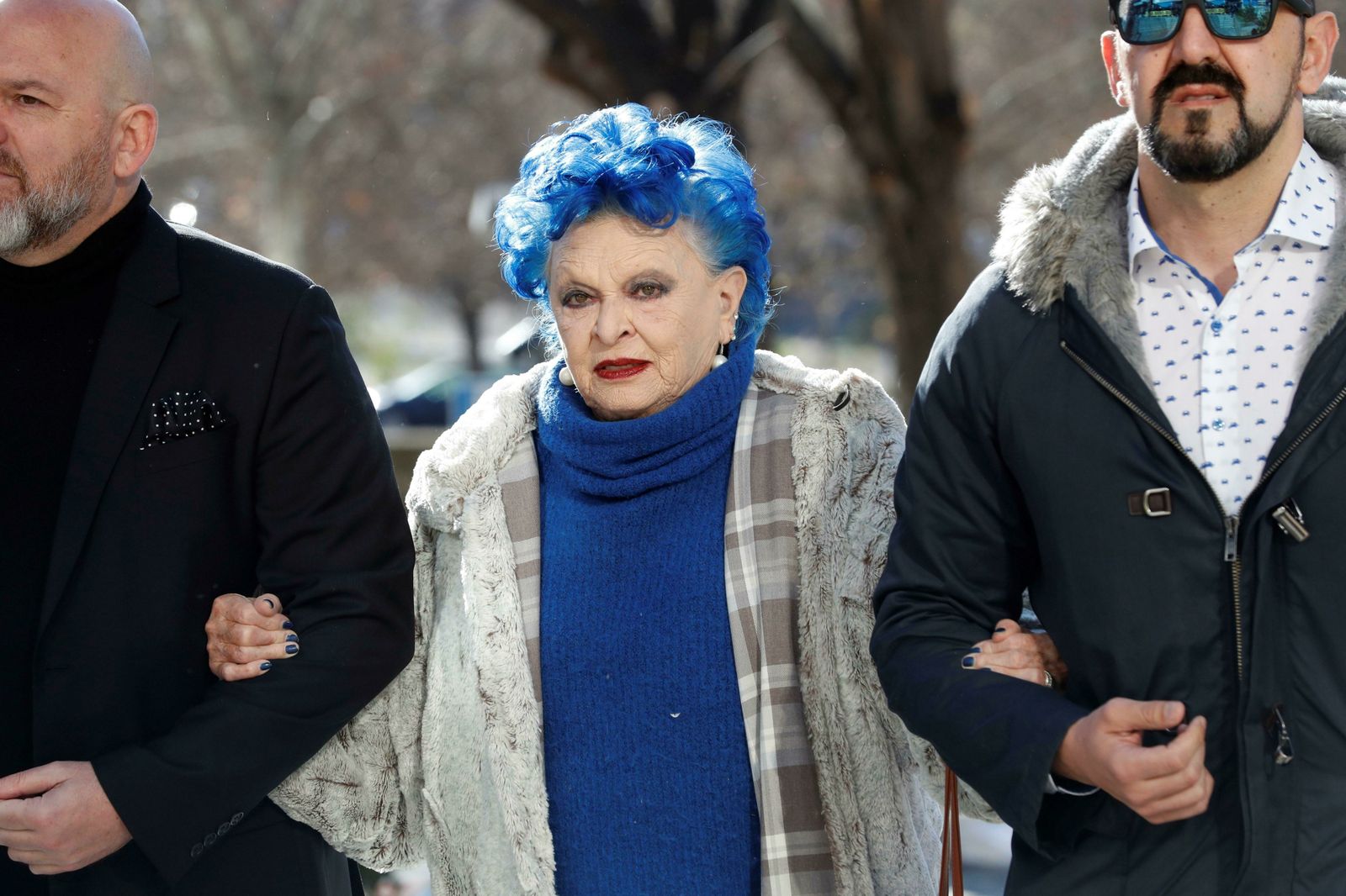 Lucía Bosé, el jueves por la tarde, a su salida de la Audiencia Provincial de Madrid.