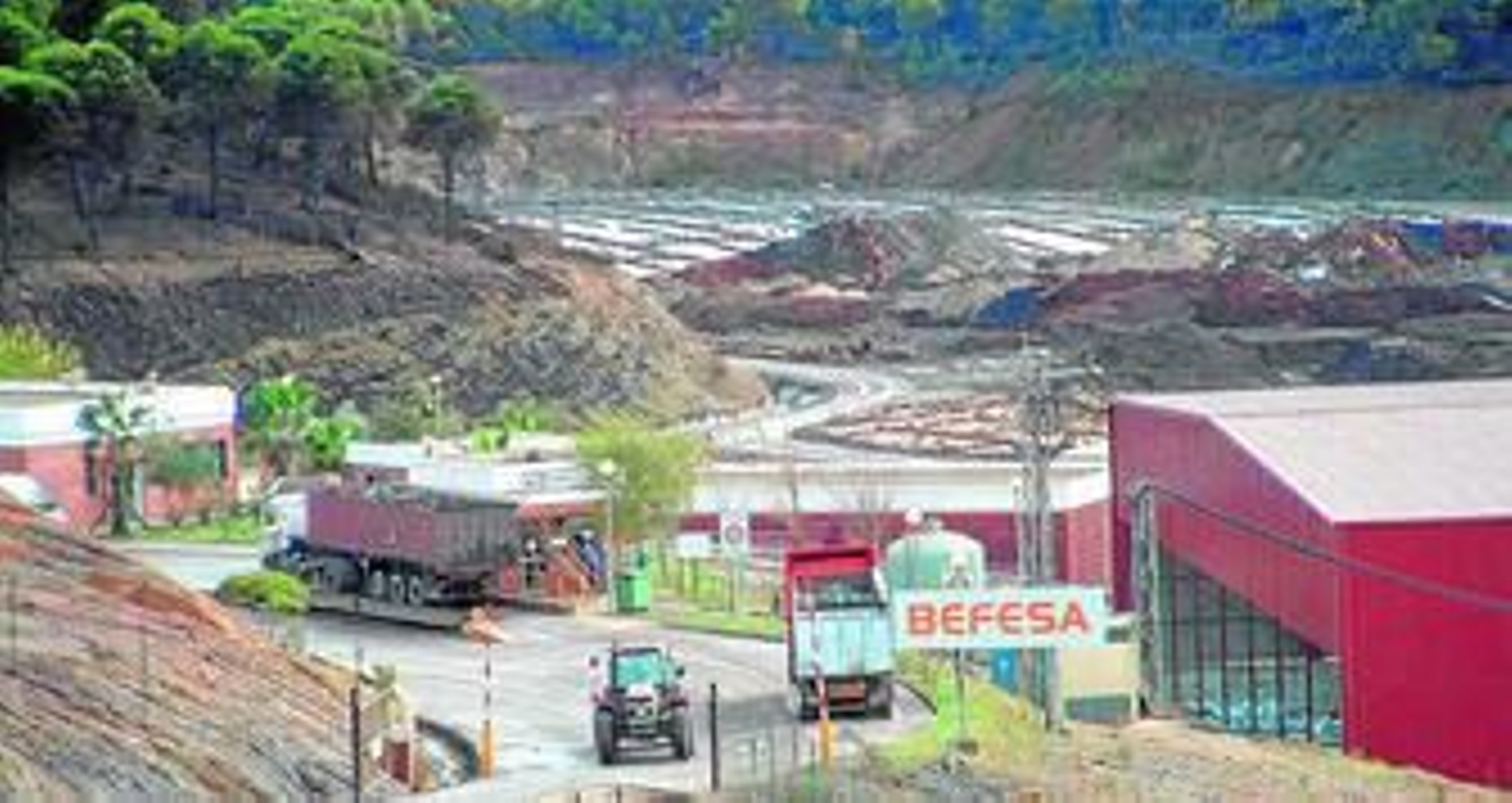 Instalaciones del complejo de residuos de Nerva.