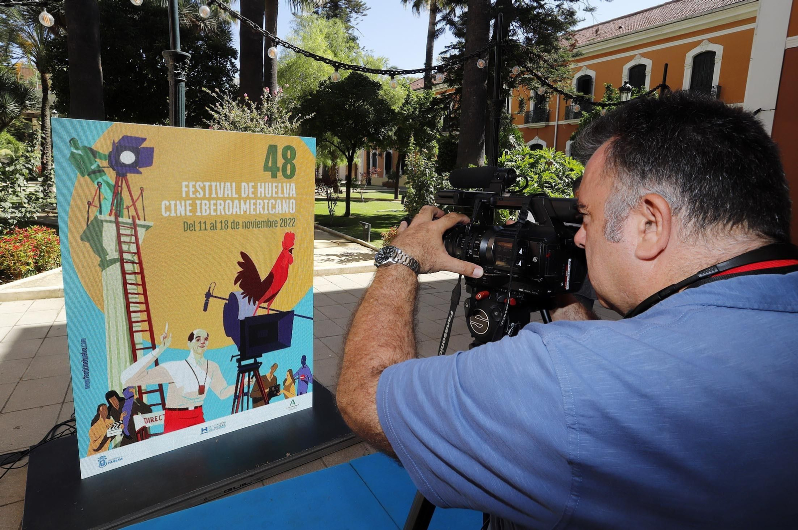 Imágenes de la presentación del cartel de la 48 edición del Festival de Huelva Cine Iberoamericano