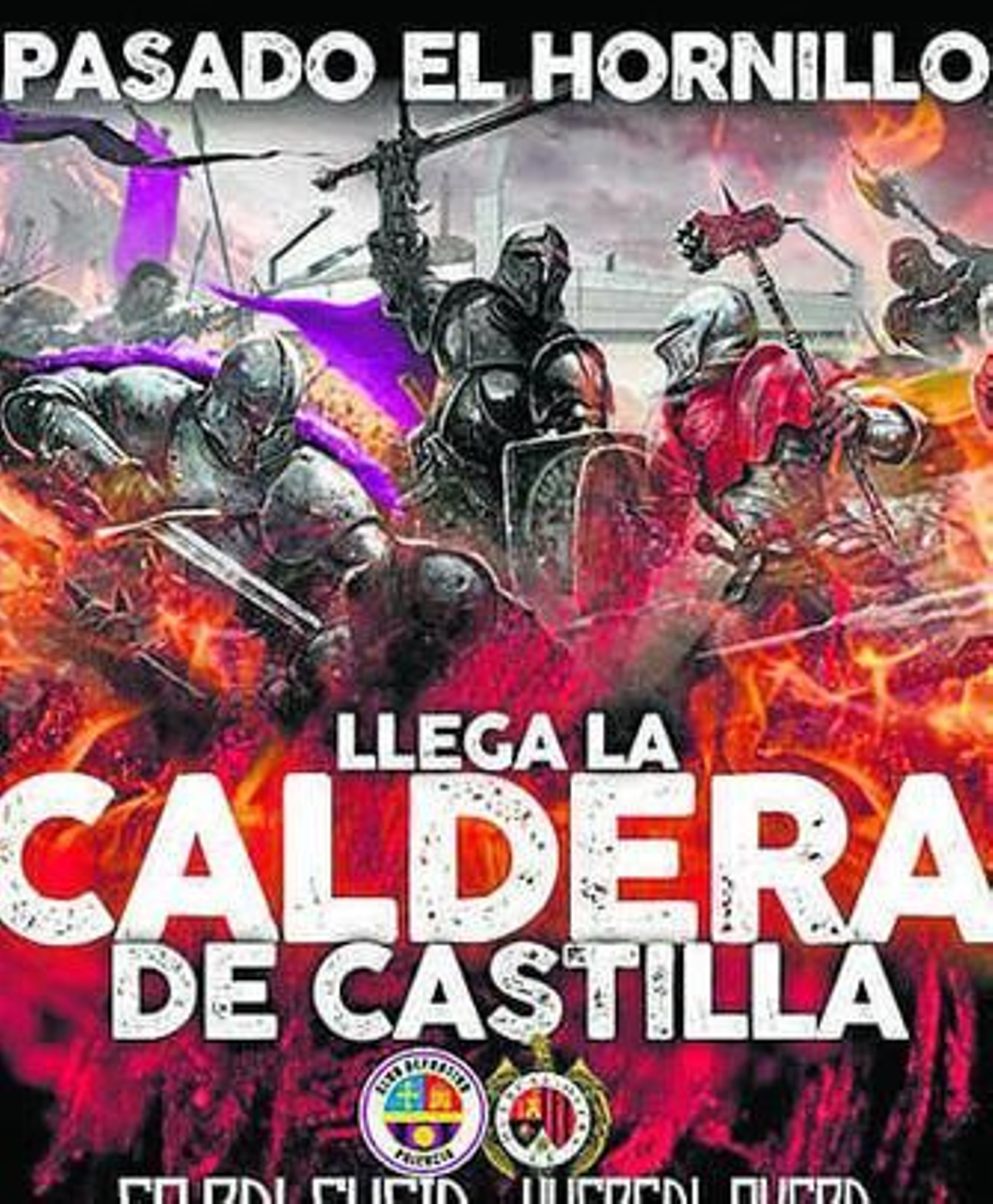 Un cartel anunciando el partido.