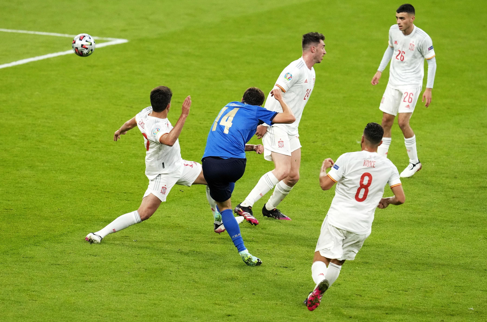 Las imágenes de la semifinal Italia-España de Eurocopa