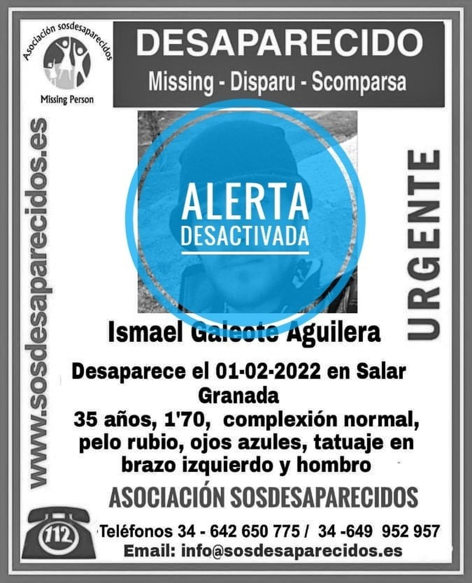 Imagen que indica el final de la búsqueda del hombre desaparecido en Salar