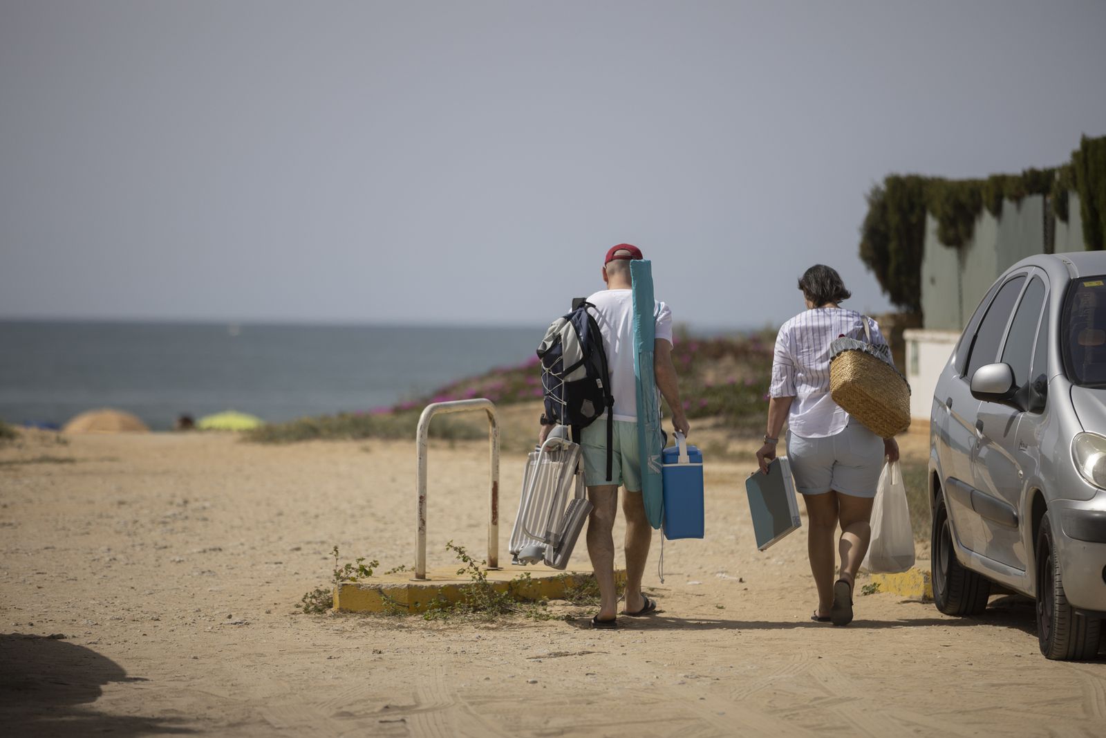 Imágenes del ambiente en las playas en este sábado 8 de abril