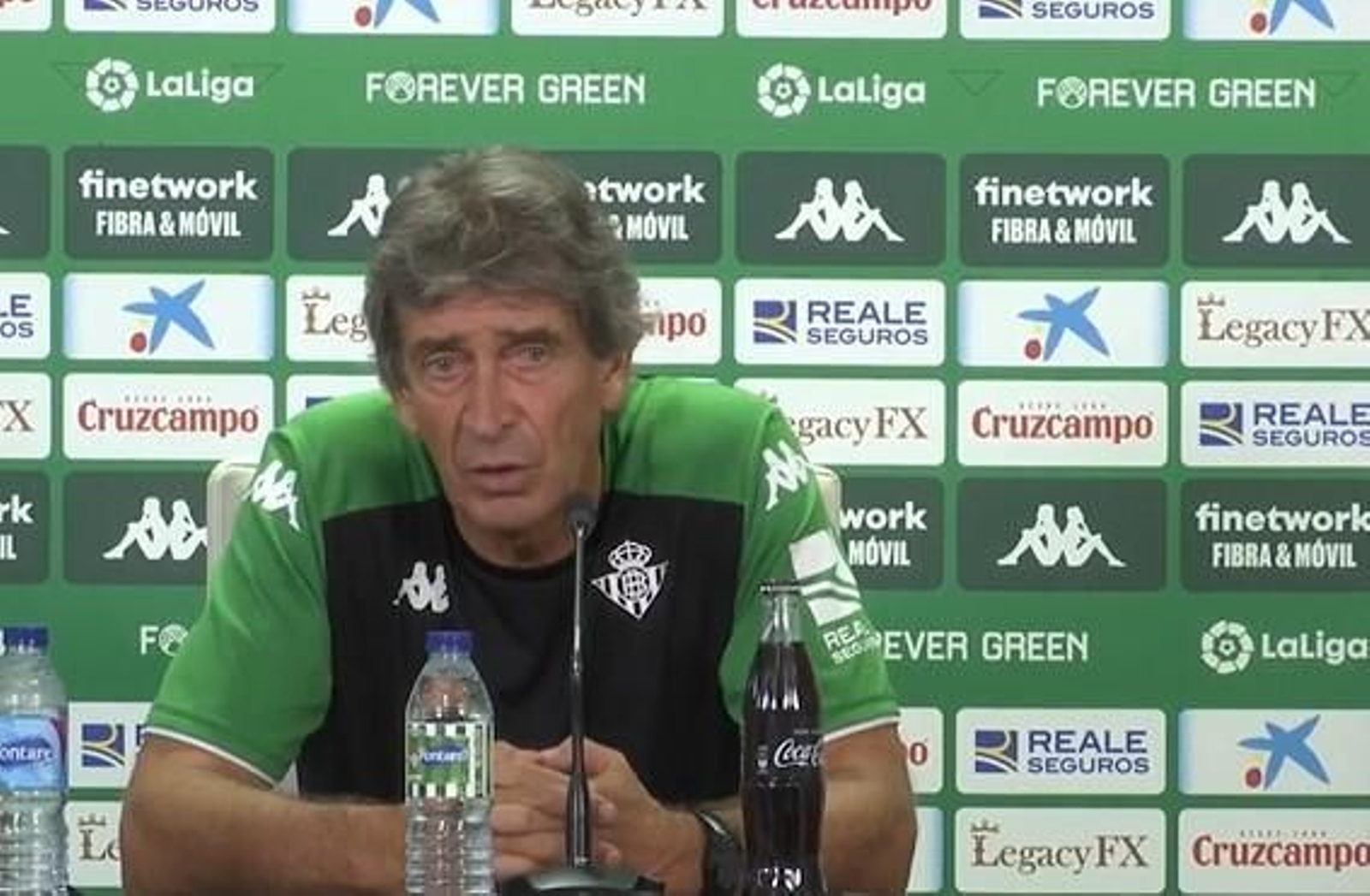 Pellegrini, durante la rueda de prensa en el Benito Villamarín.