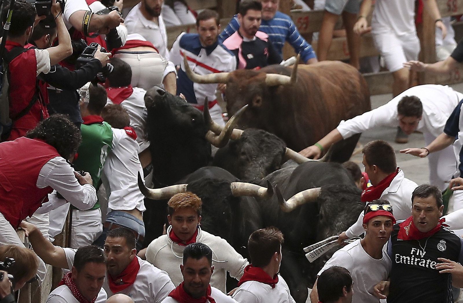 Las imágenes del último encierro de los sanfermines