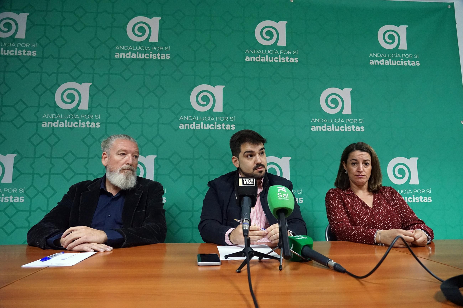 Los ediles andalucistas, Jesus Plaza, Alfredo Fernández y Sandra Rodríguez