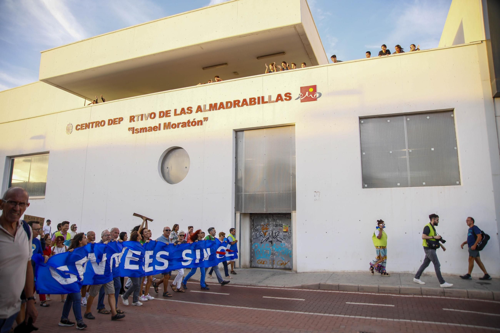 La manifestación "Genoveses sin hotel", en imágenes