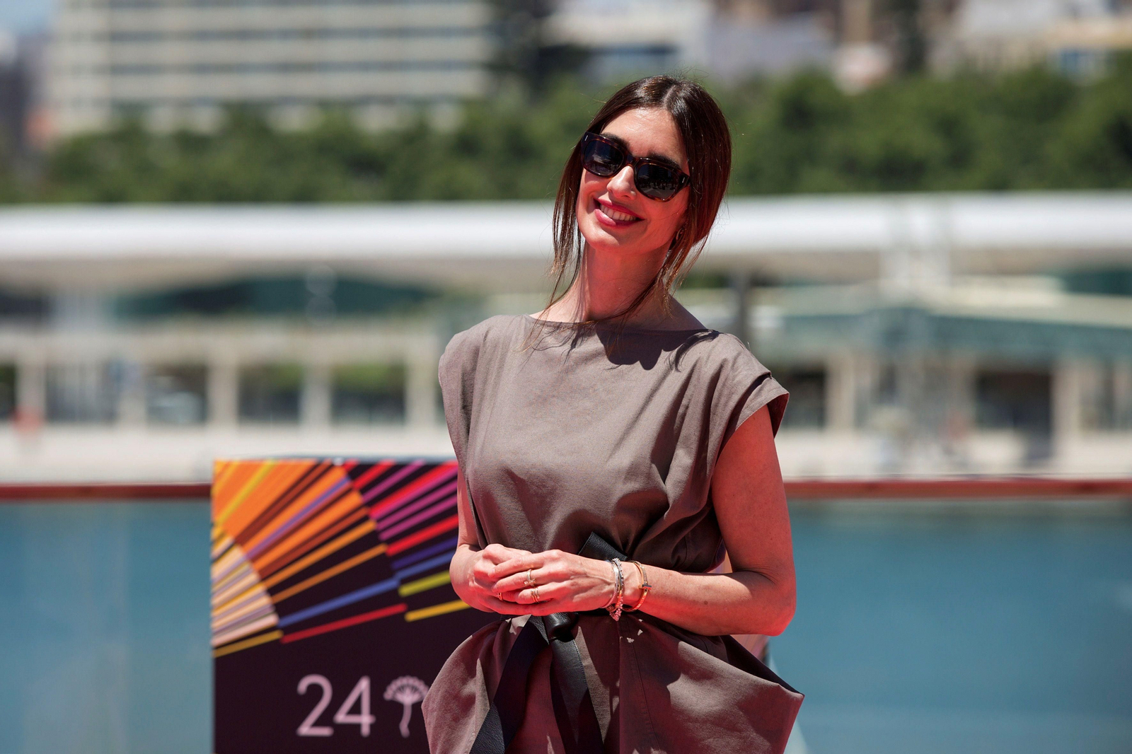 Paz Vega, protagonista de ‘La casa del caracol’. posa ante los medios, este lunes, en el Festival de Málaga.