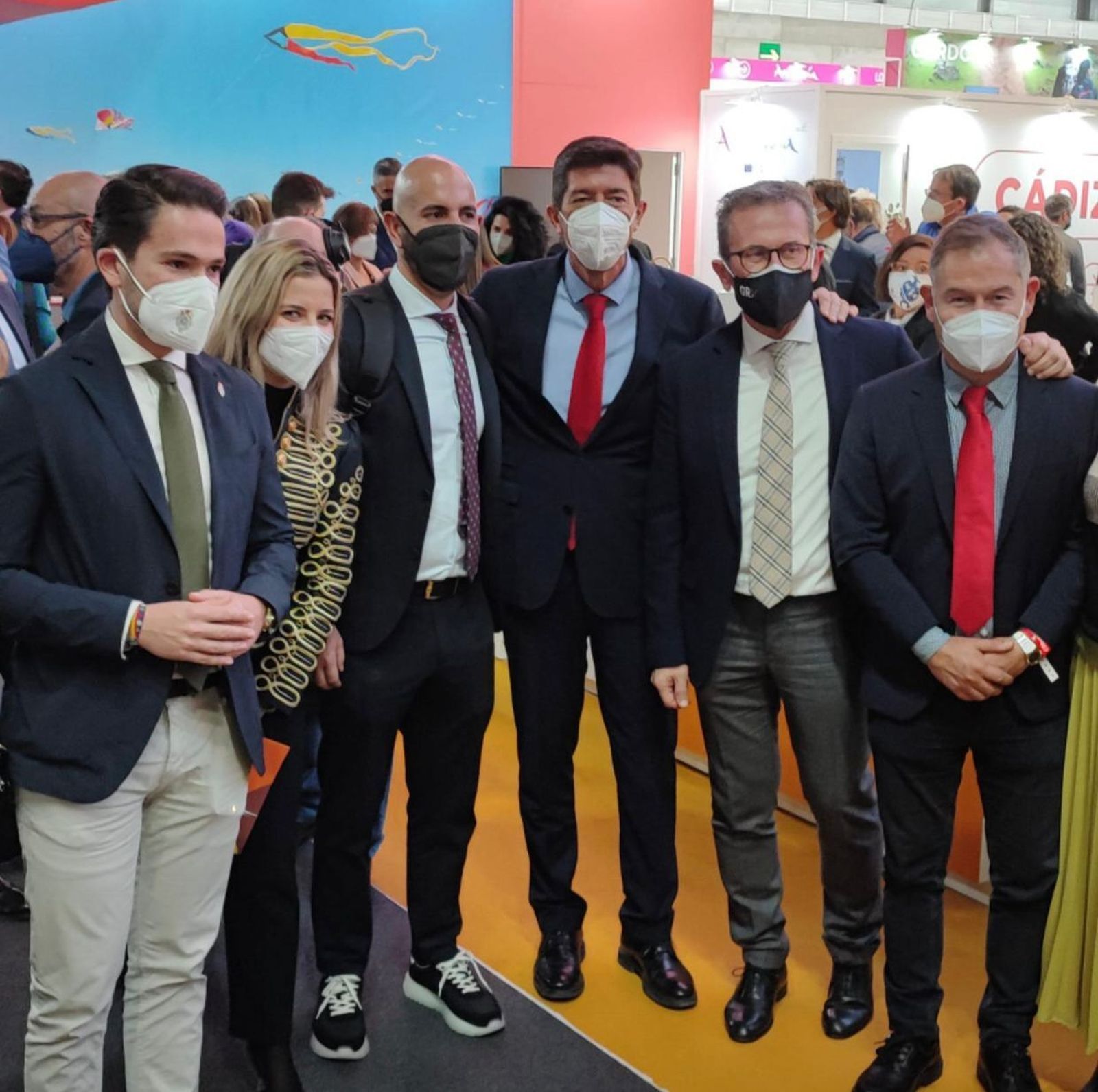 Juan Marín, Gustavo Rodriguez, Ramón Martinez, Jose Lemos, Daniel Barbero y Debora Juarez en Fitur