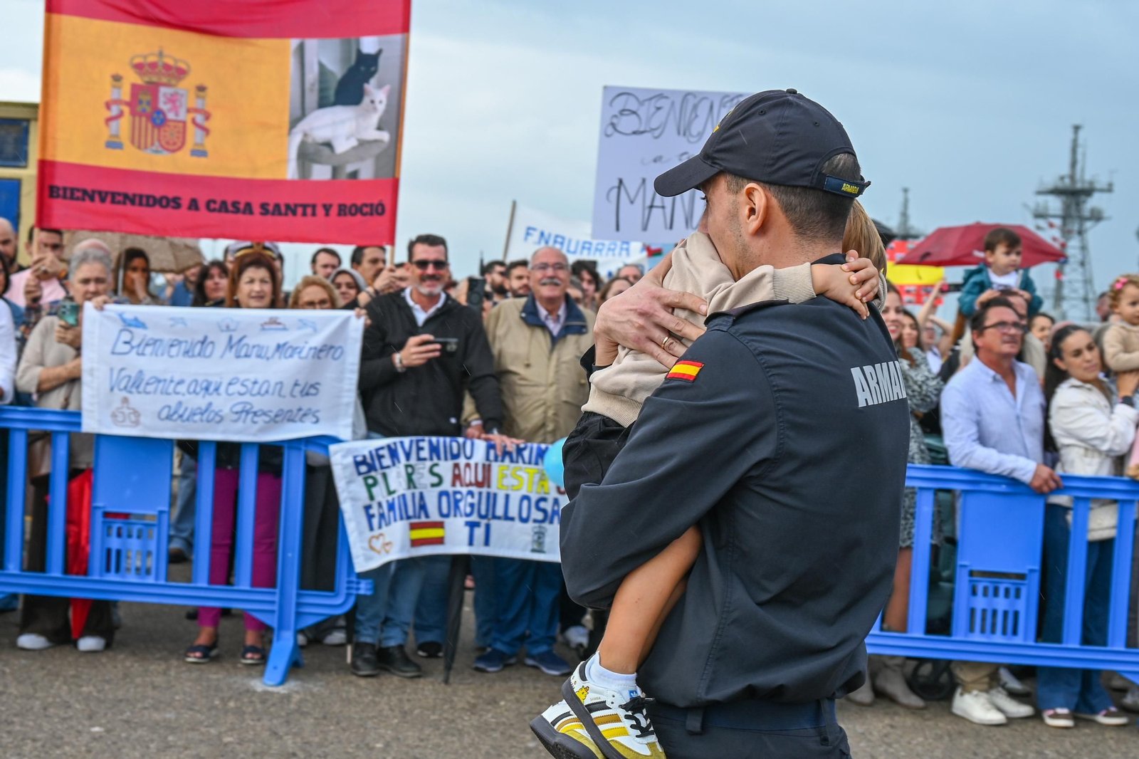 Así ha sido la bienvenida a la fragata 'Navarra' en la Base de Rota