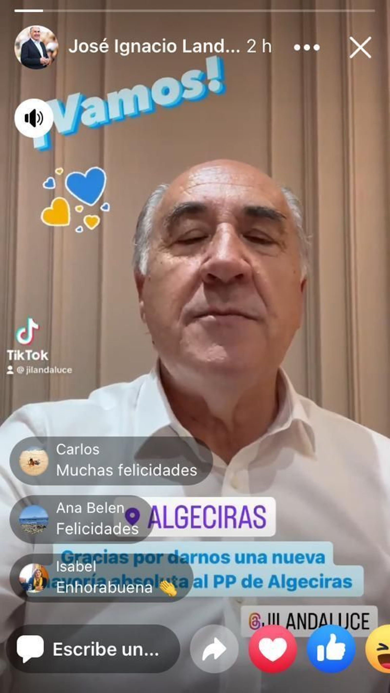 José Ignacio Landaluce, en Tik Tok.