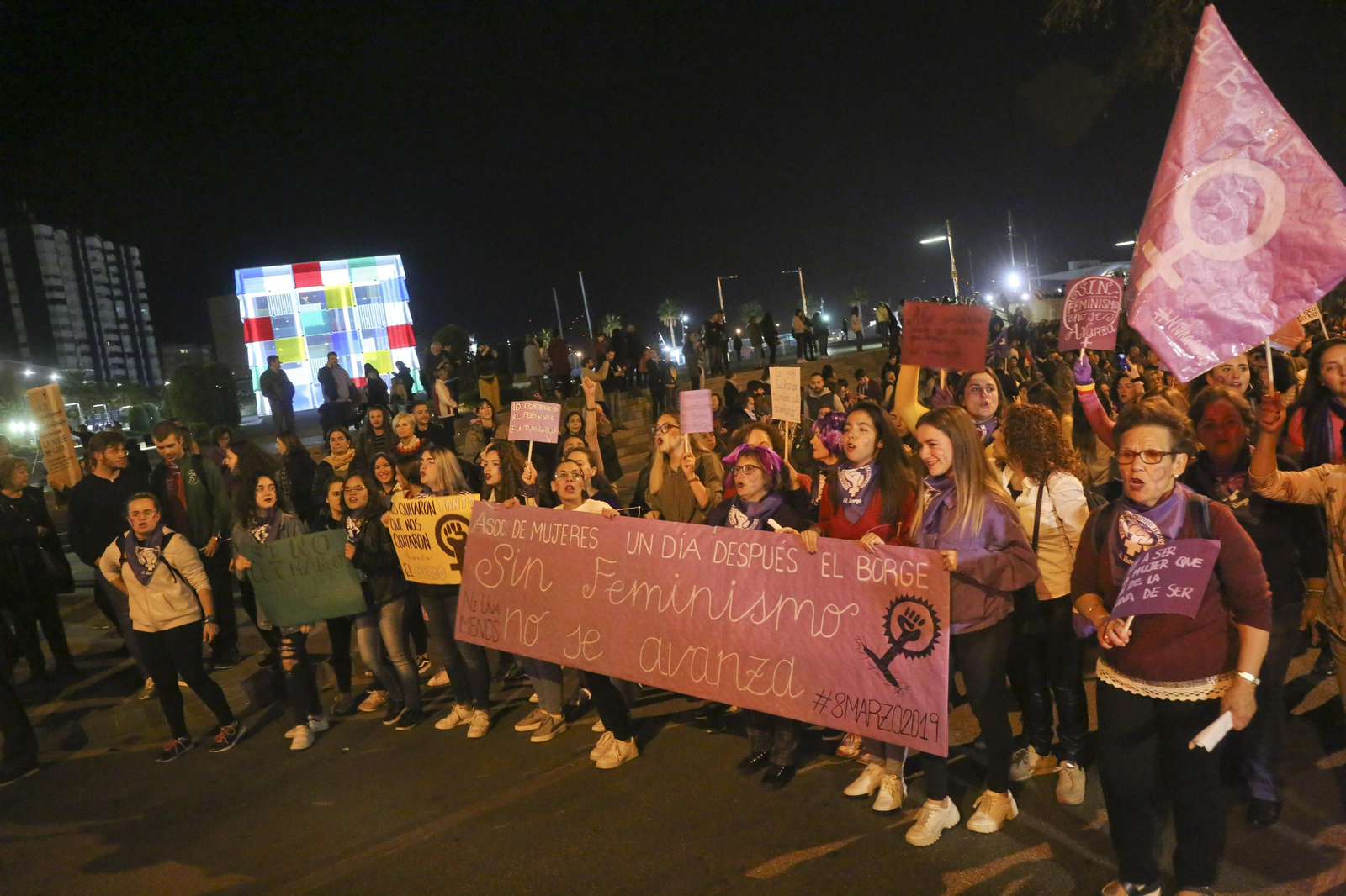 Las imágenes de la manifestación del Día de la Mujer en Málaga