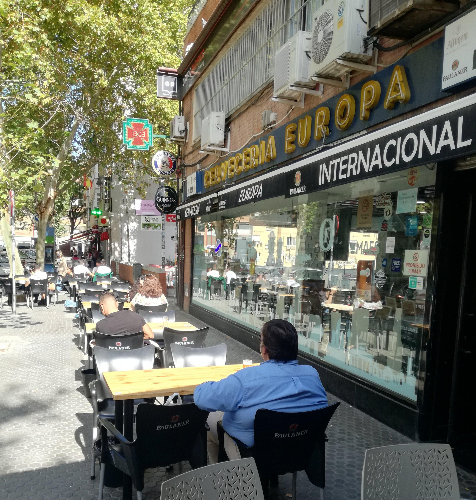 El exterior de la Cervecería Europa