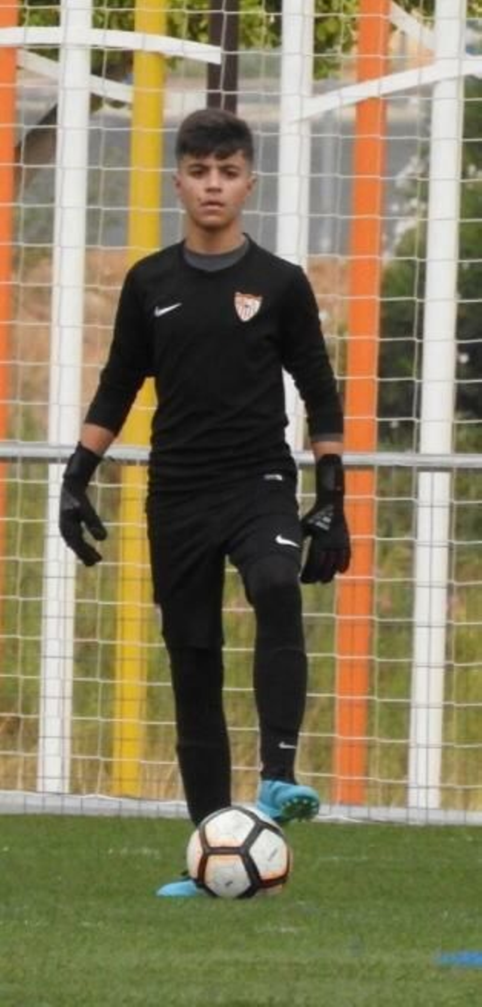 Diego Domínguez, portero jerezano del Sevilla FC.