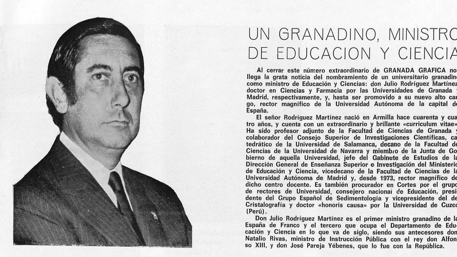 'La Hoja del Lunes' destaca el nombramiento de Rodríguez como ministro.