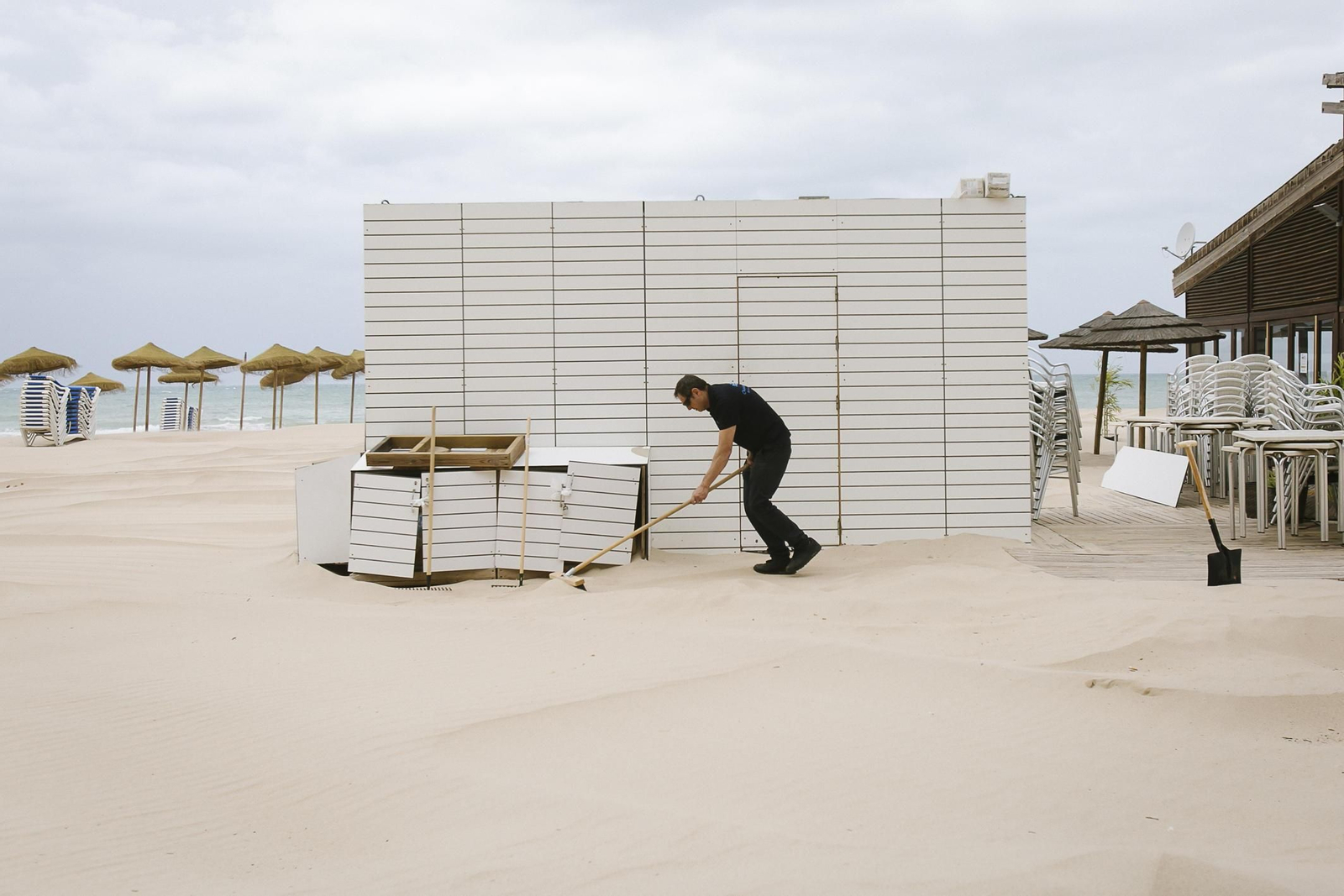 Efectos del temporal de levante en Cádiz