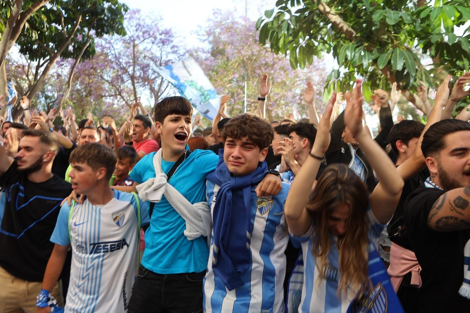 Las imágenes de las protestas de la afición del Málaga Las imágenes de las protestas de la afición del Málaga
