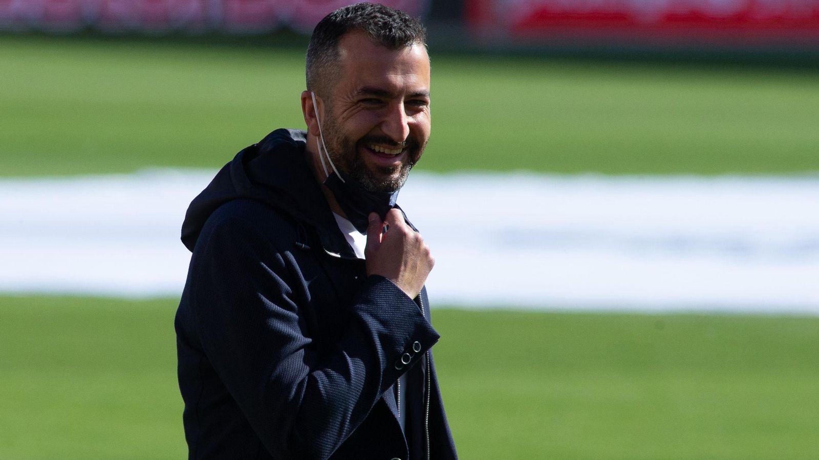 Diego Martínez sonríe en la previa del choque ante el Cádiz.