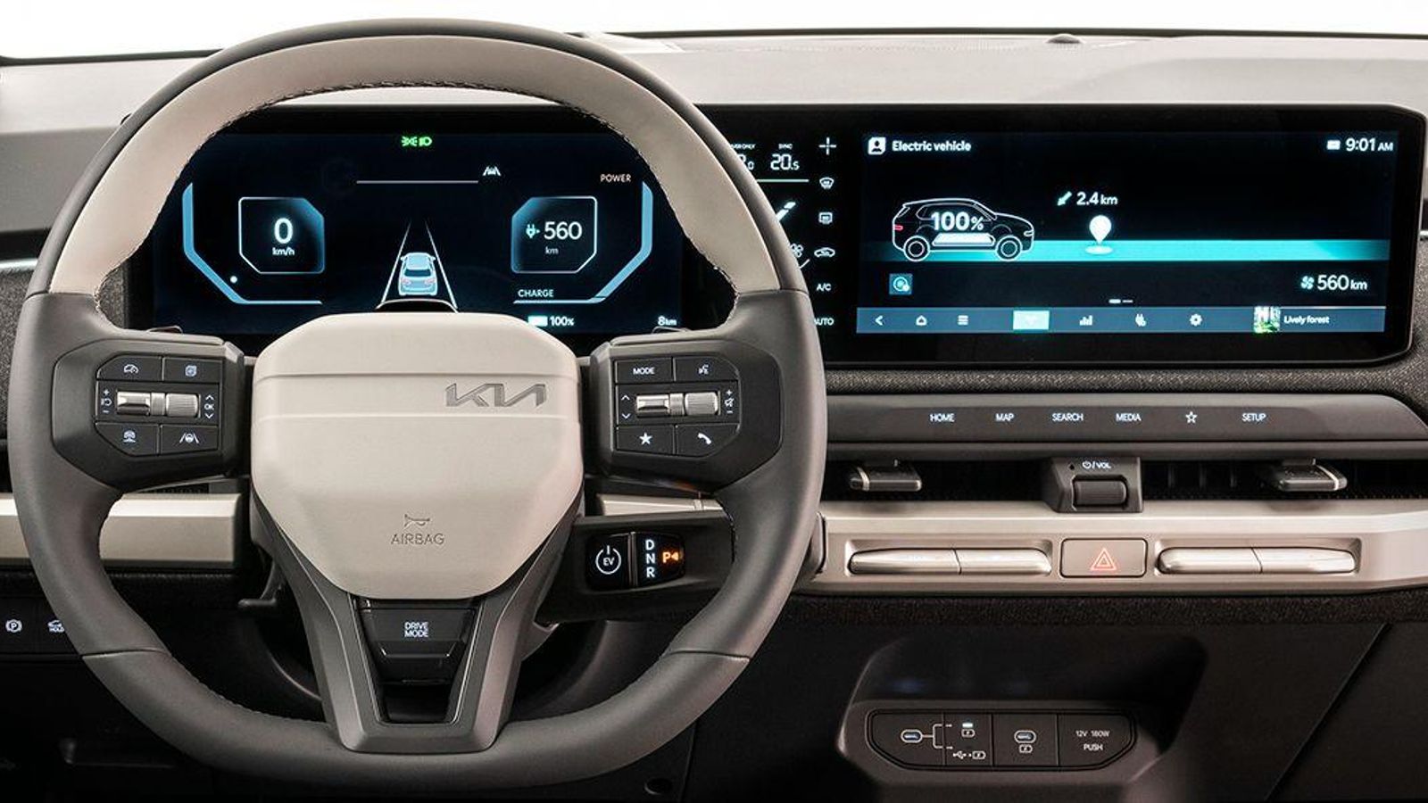 Las pantallas de la instrumentación y el sistema de infoentretenimiento son fácilmente visibles, la de la climatización, no tanto.