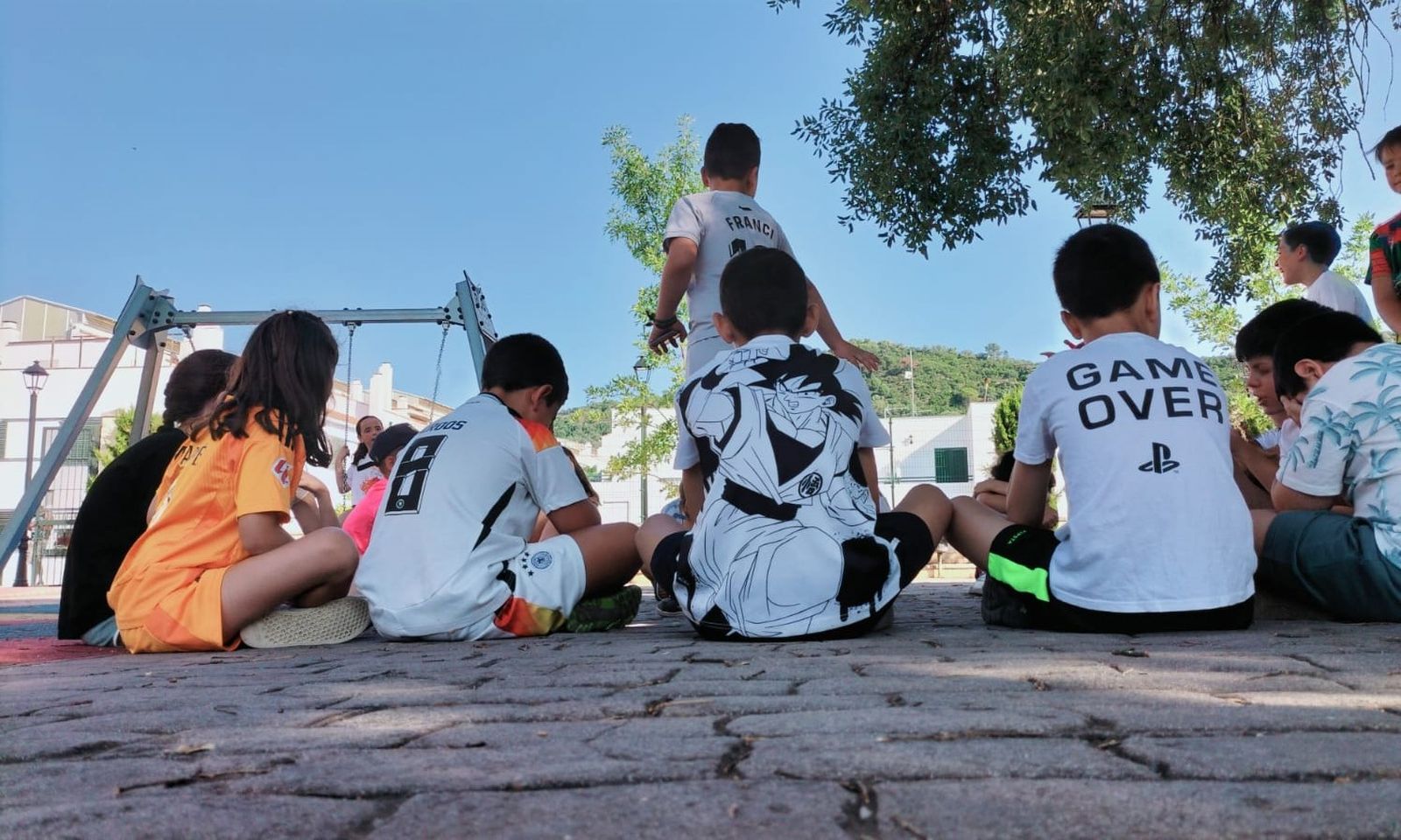 Niños en el inicio del Aula Municipal de Conciliación de Aracena.