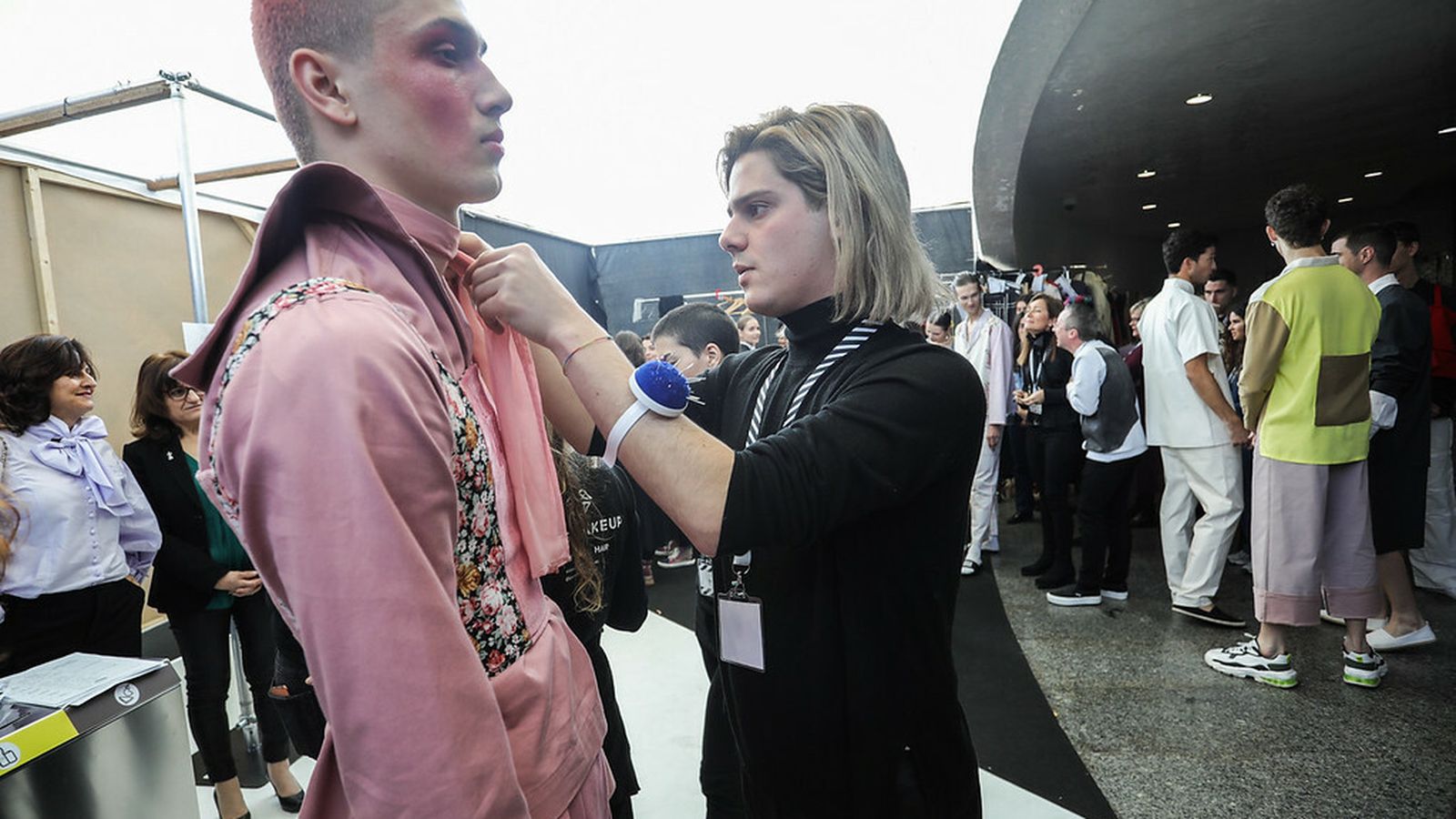 'Backstage' de uno de los desfiles.