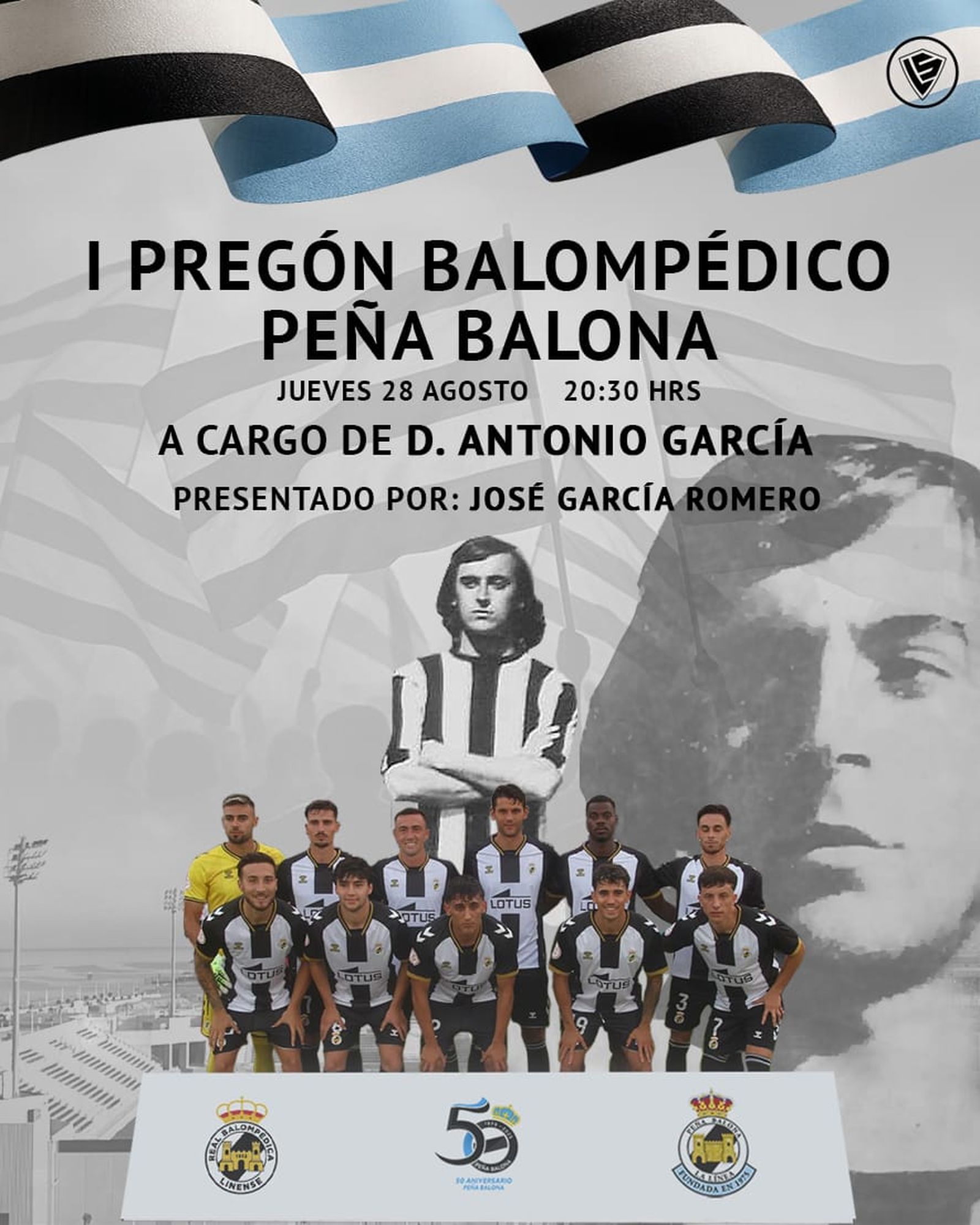 El cartel del I Pregón Balompédico.