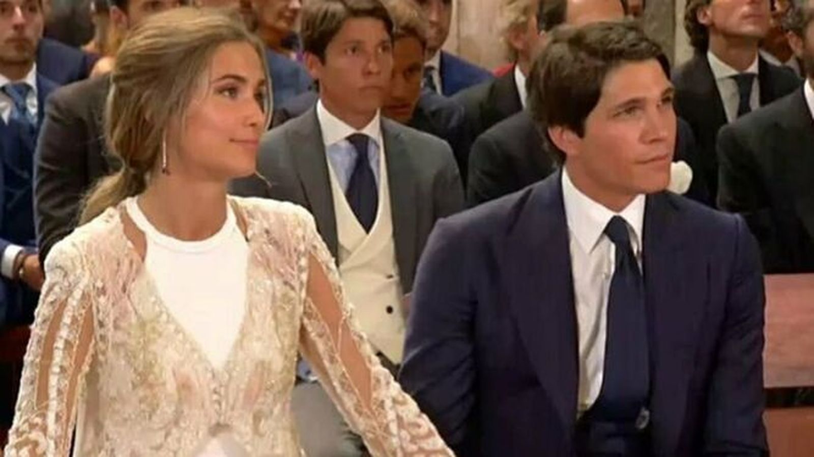 Captura del vídeo de la boda de María Pombo y Pablo Castellano.