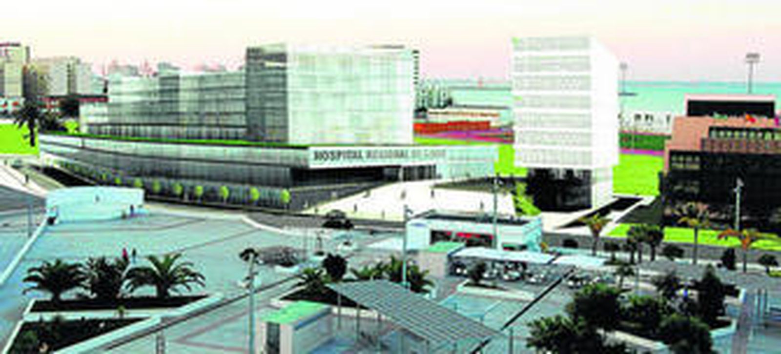 Propuesta del Hospital Regional que están pendiente de construcción en Cádiz capital.