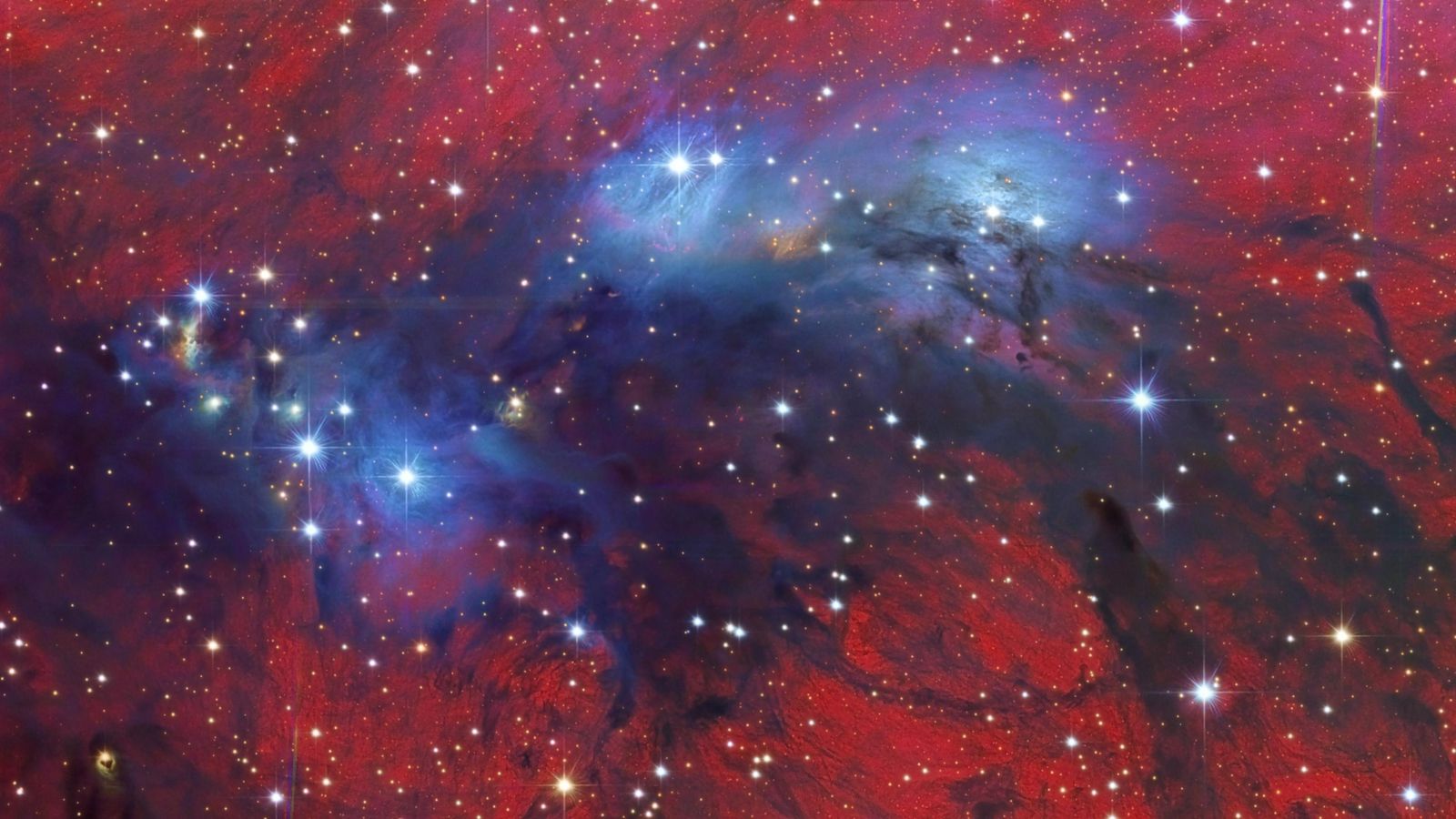 NGC6914 es una nebulosa descubierta por Édouard Stephan en 1881. Se trata de un inmenso complejo nebular situado a unos 6000 años-luz, en una gran zona de formación de estrellas masivas llamada Cygnus OB2. Estas estrellas iluminan el gas y polvo