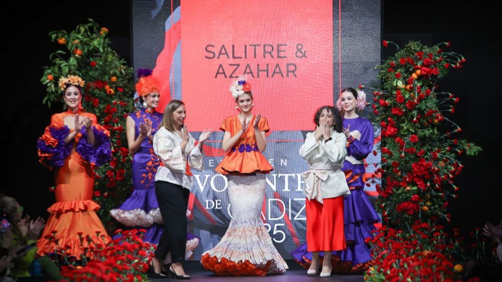 La propuesta de la firma linense Salitre y Azahar con la que ganó la Pasarela Flamenca de Jerez