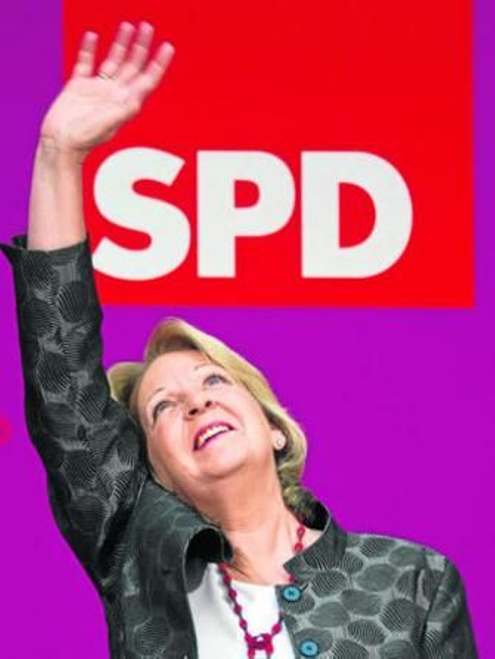 Kraft saluda a sus seguidores en la sede del SPD en Berlín.