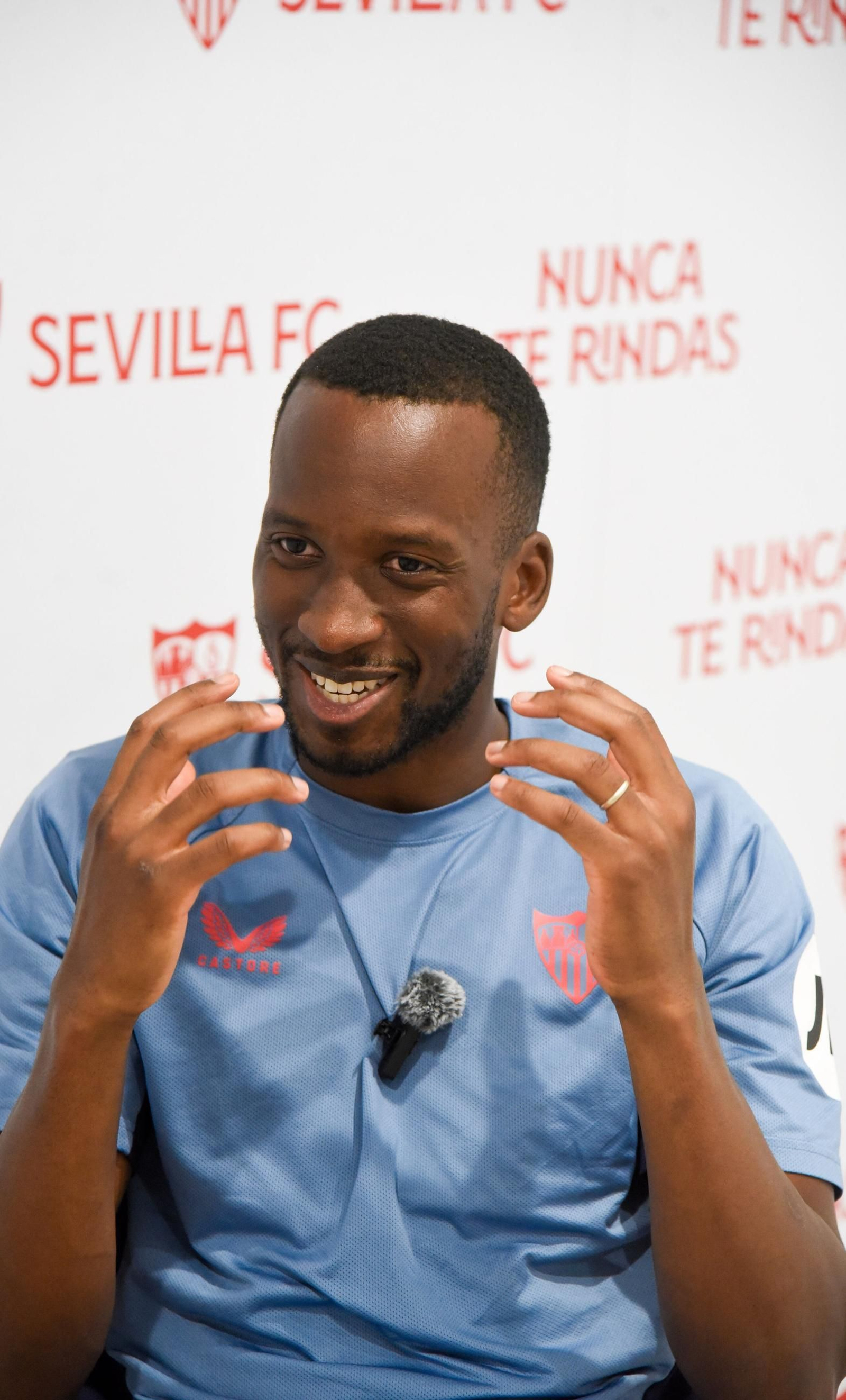 Dodi Lukébakio, durante la entrevista para Diario de Sevilla.