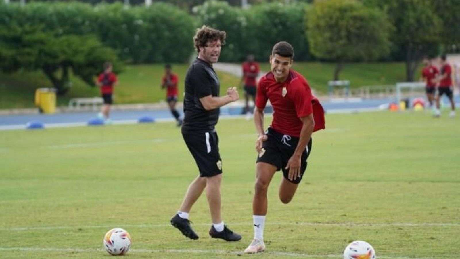 Javi Robles, en un entrenamiento.
