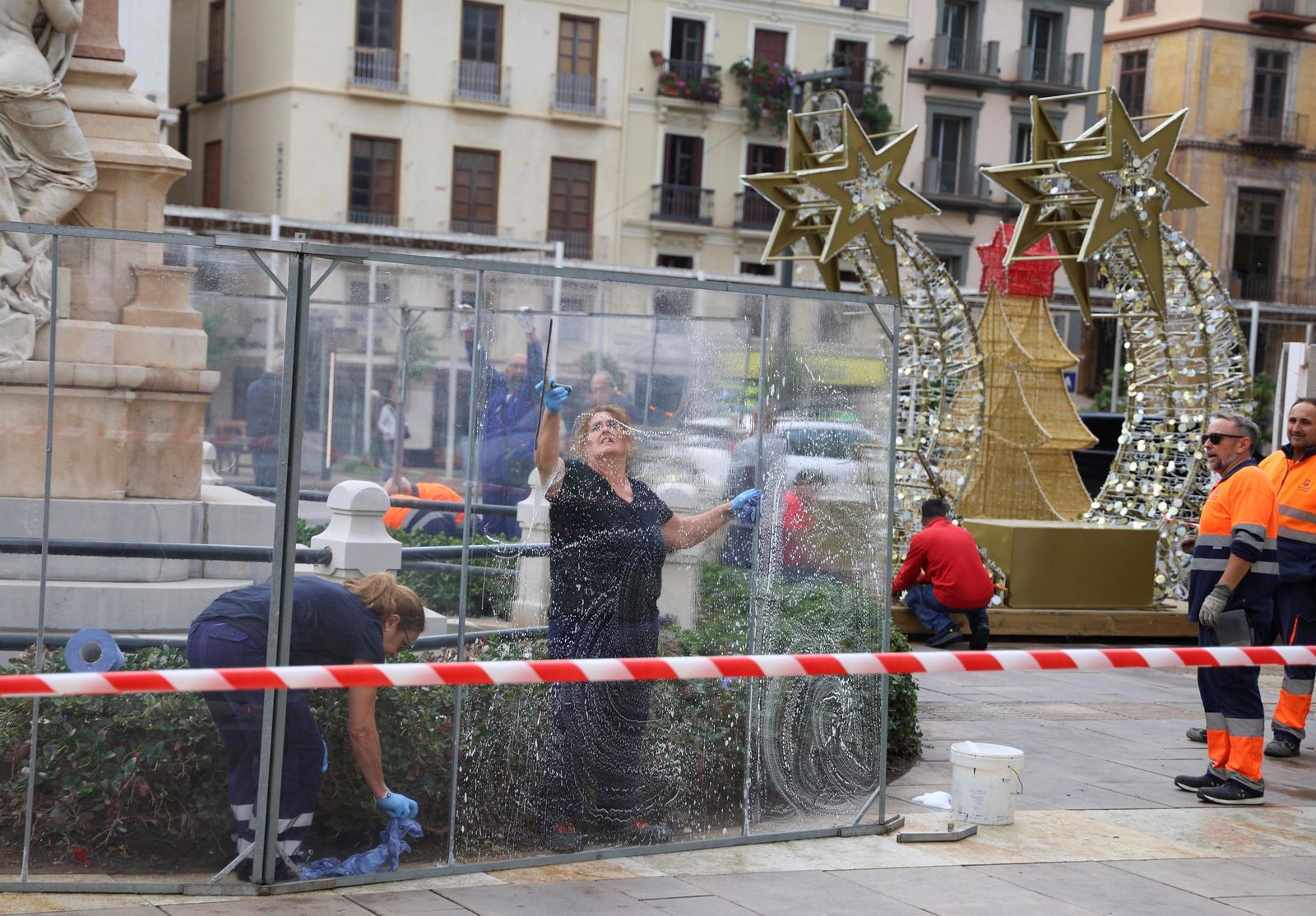Los preparativos para la Navidad en el centro de Málaga, en fotos