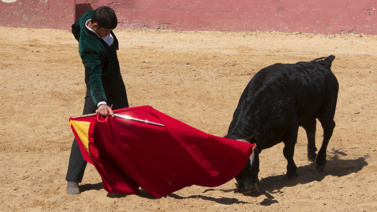 Mario Sánchez, alumno de la escuela de Ubrique, durante la prueba.