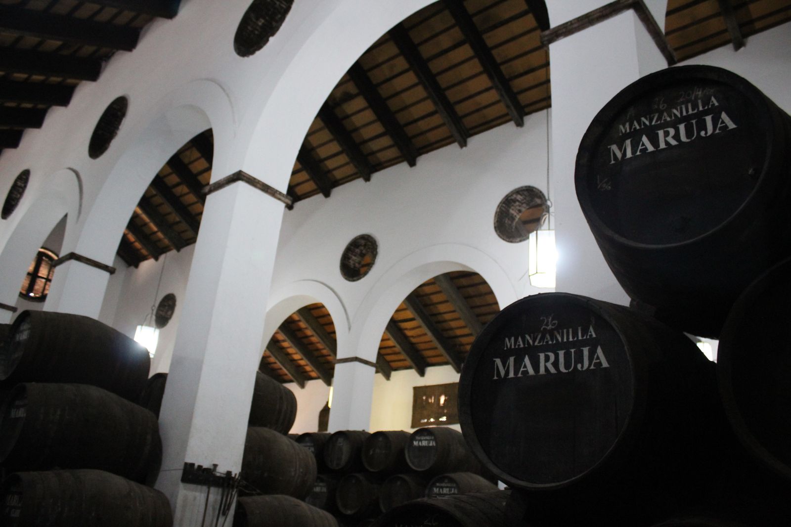 Detalle de las Bodegas Juan Piñero en Sanlúcar de Barrameda.