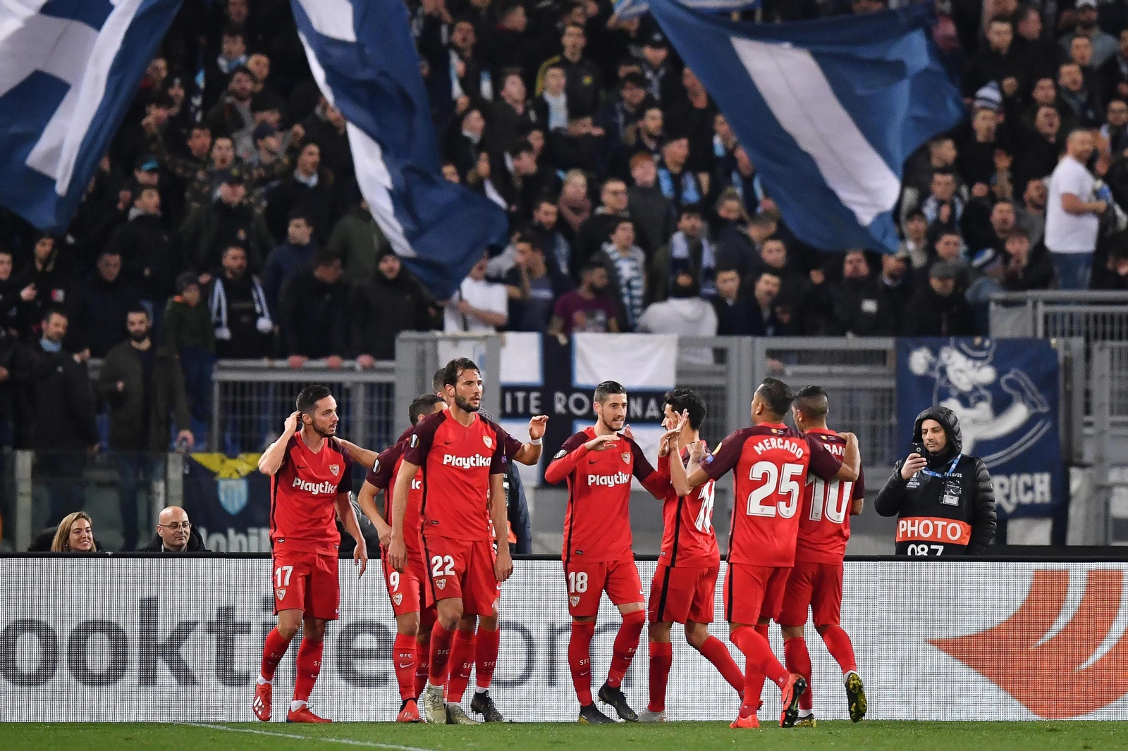 El Lazio-Sevilla FC, en imágenes