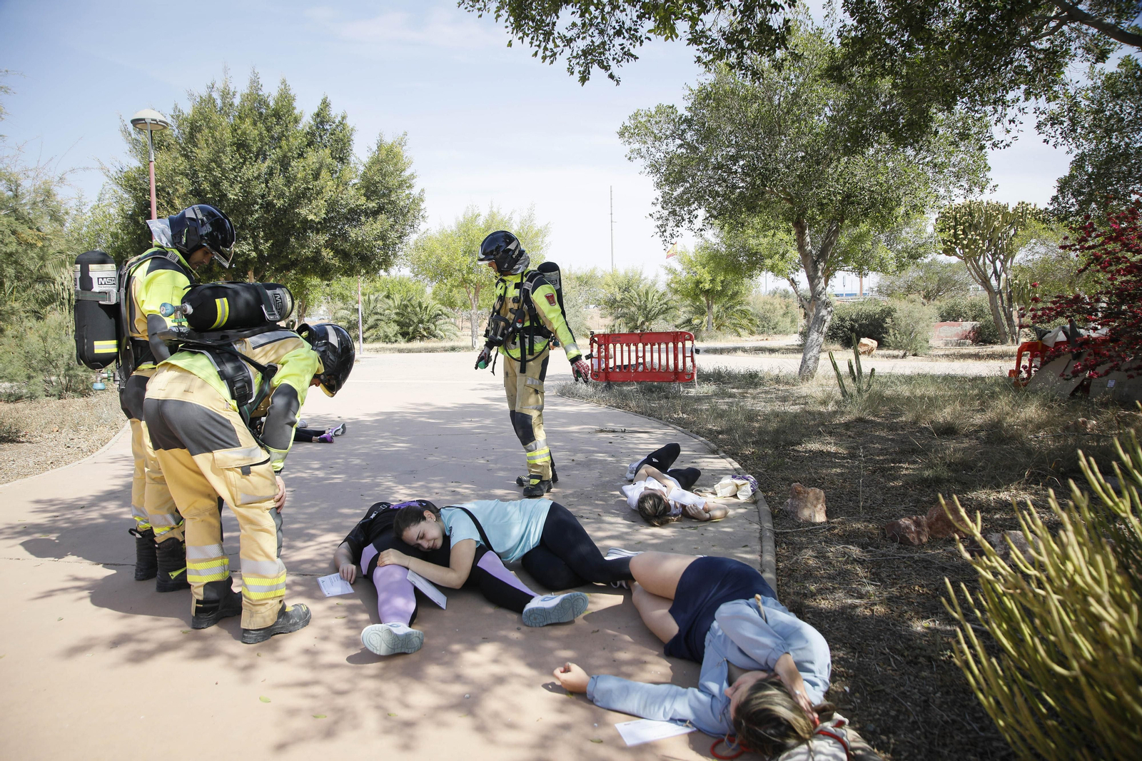 Las mejores imágenes del simulacro emergencias 061