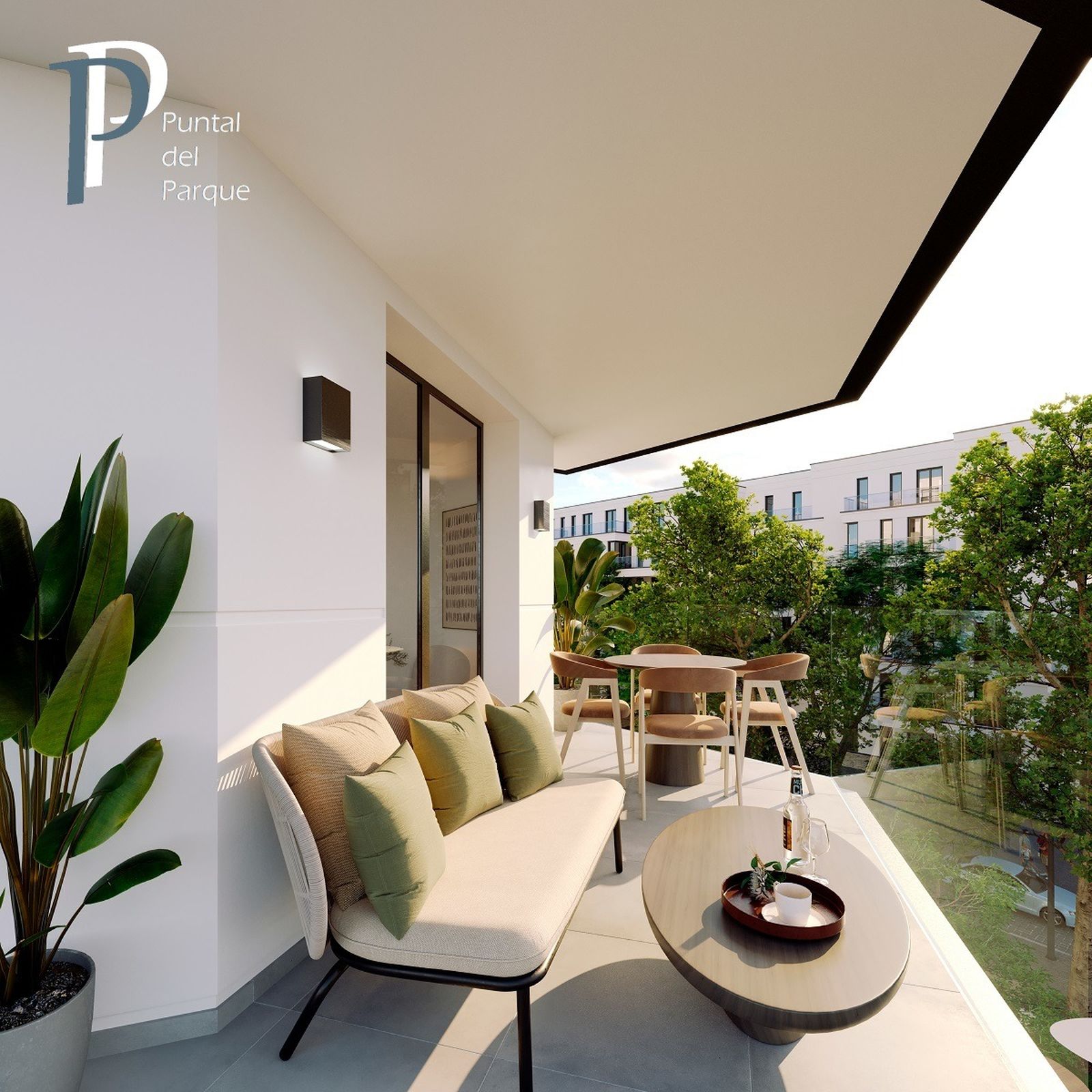 Imagen virtual del interior de una de las viviendas aún en fase de proyecto, incluida en la promoción residencial junto al parque María Cristina.