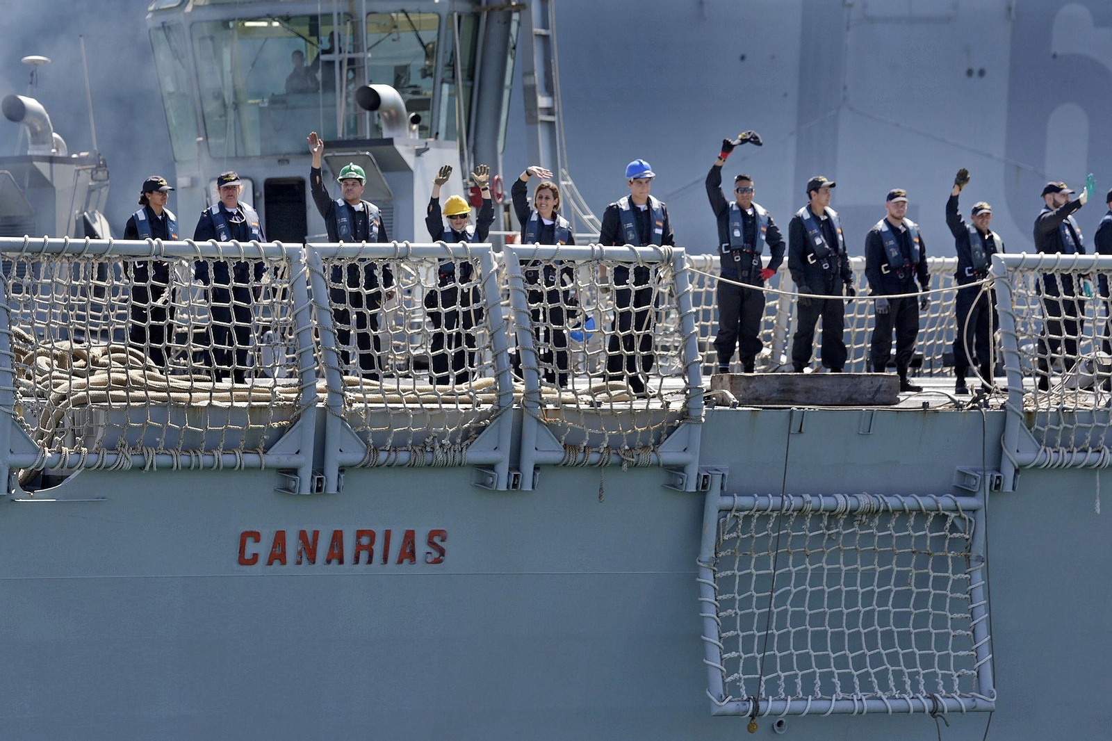 Despedida de la Fragata Canarias en la Base Naval de Rota