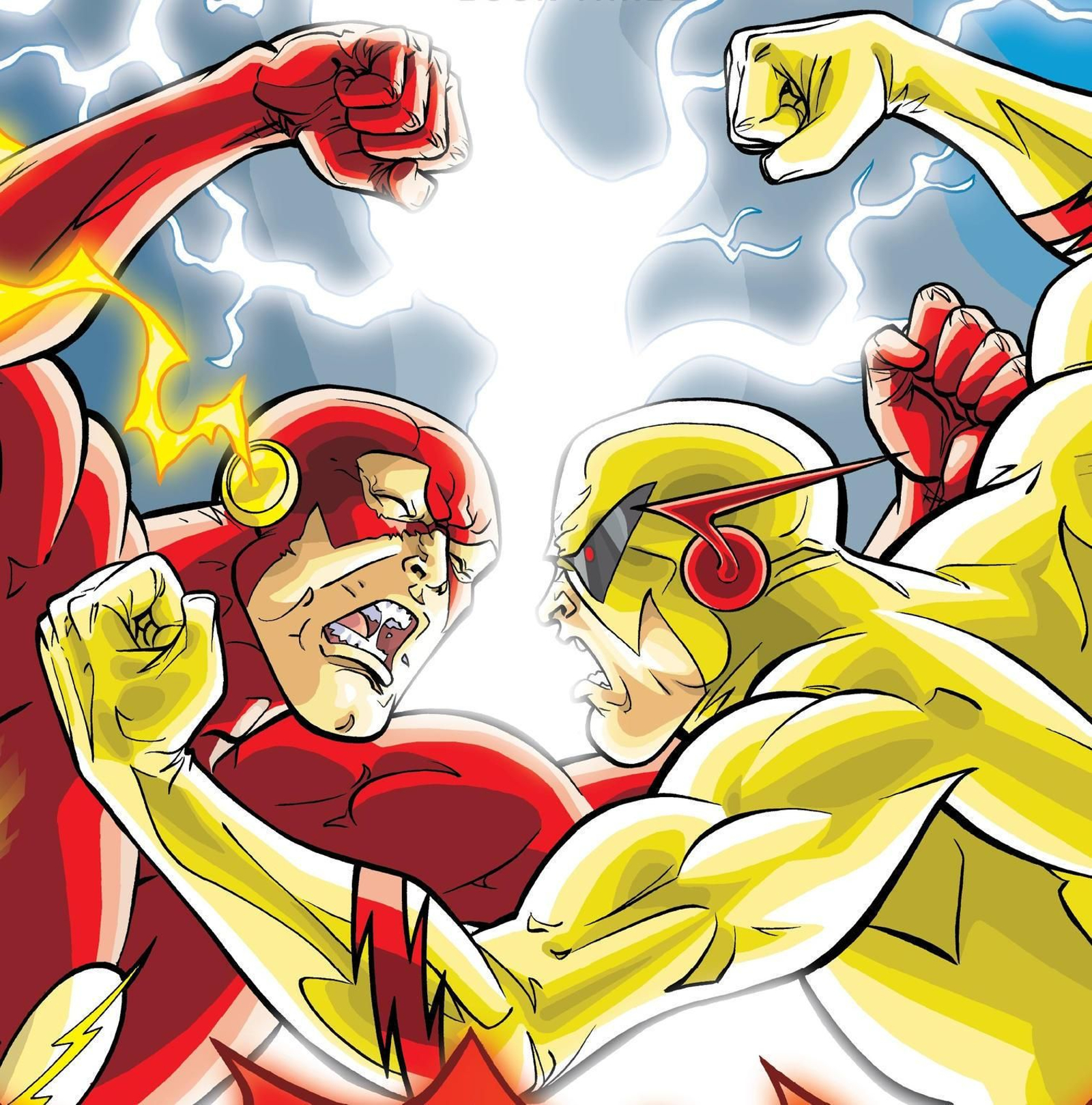 Flash y su némesis.