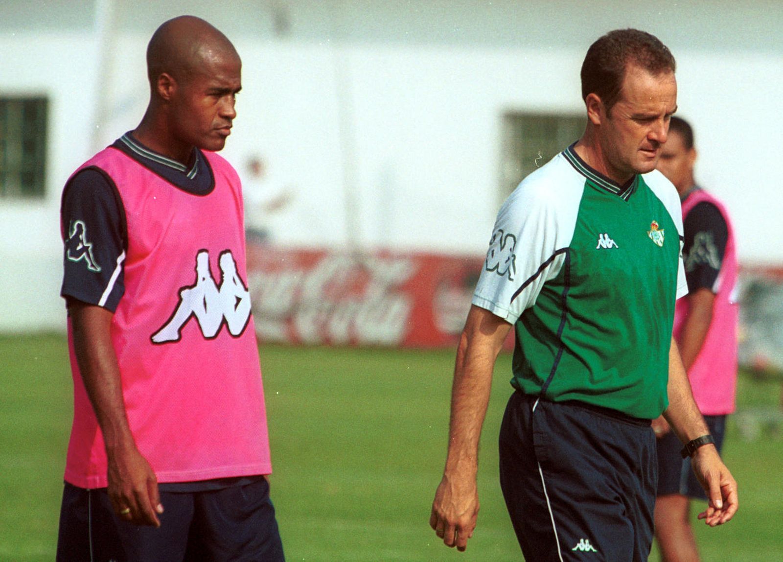 Assunçao y Víctor Fernández, durante un entrenamiento.