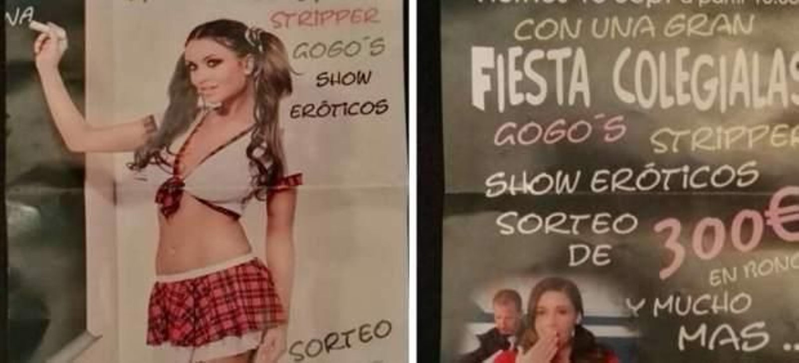 Dos carteles de la campaña.