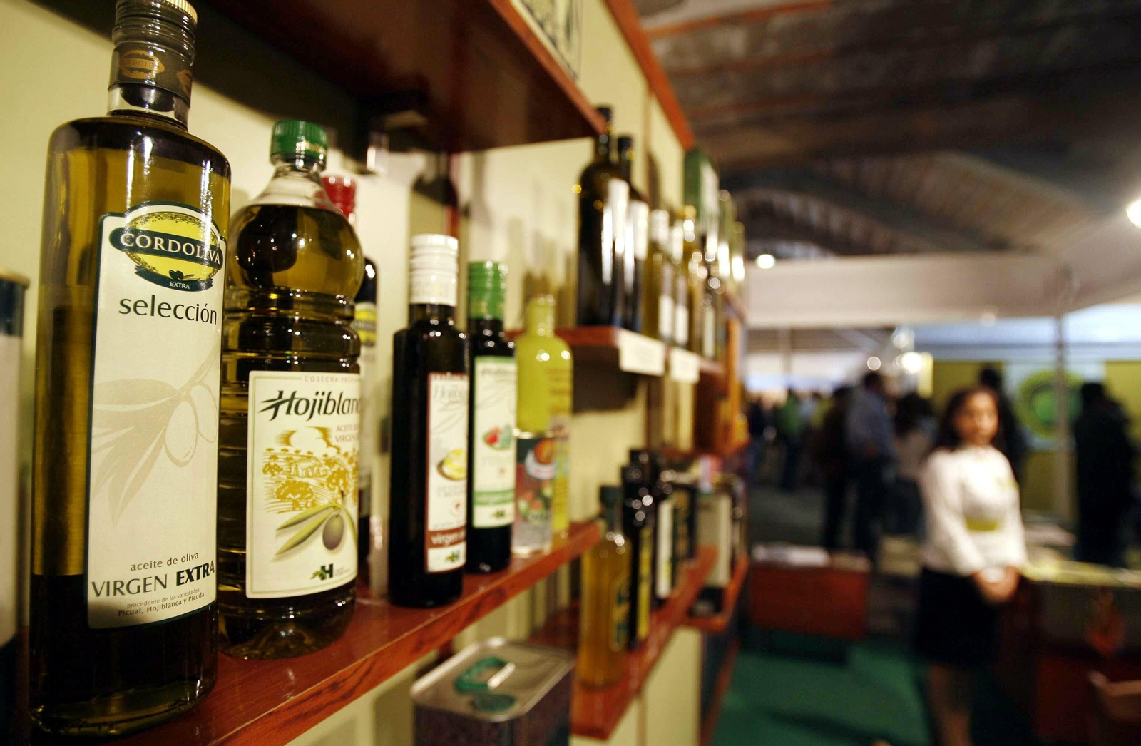 Exposición de aceites de oliva.