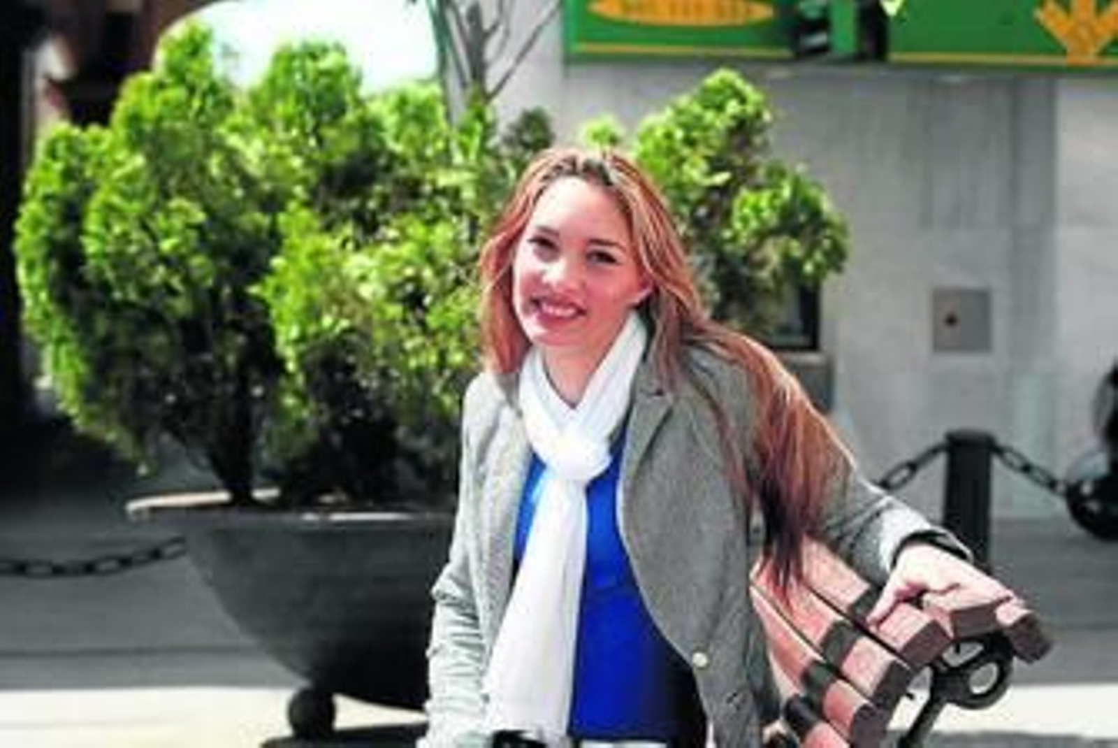 Kimera Campos, en la Plaza de la Iglesia, la semana pasada.