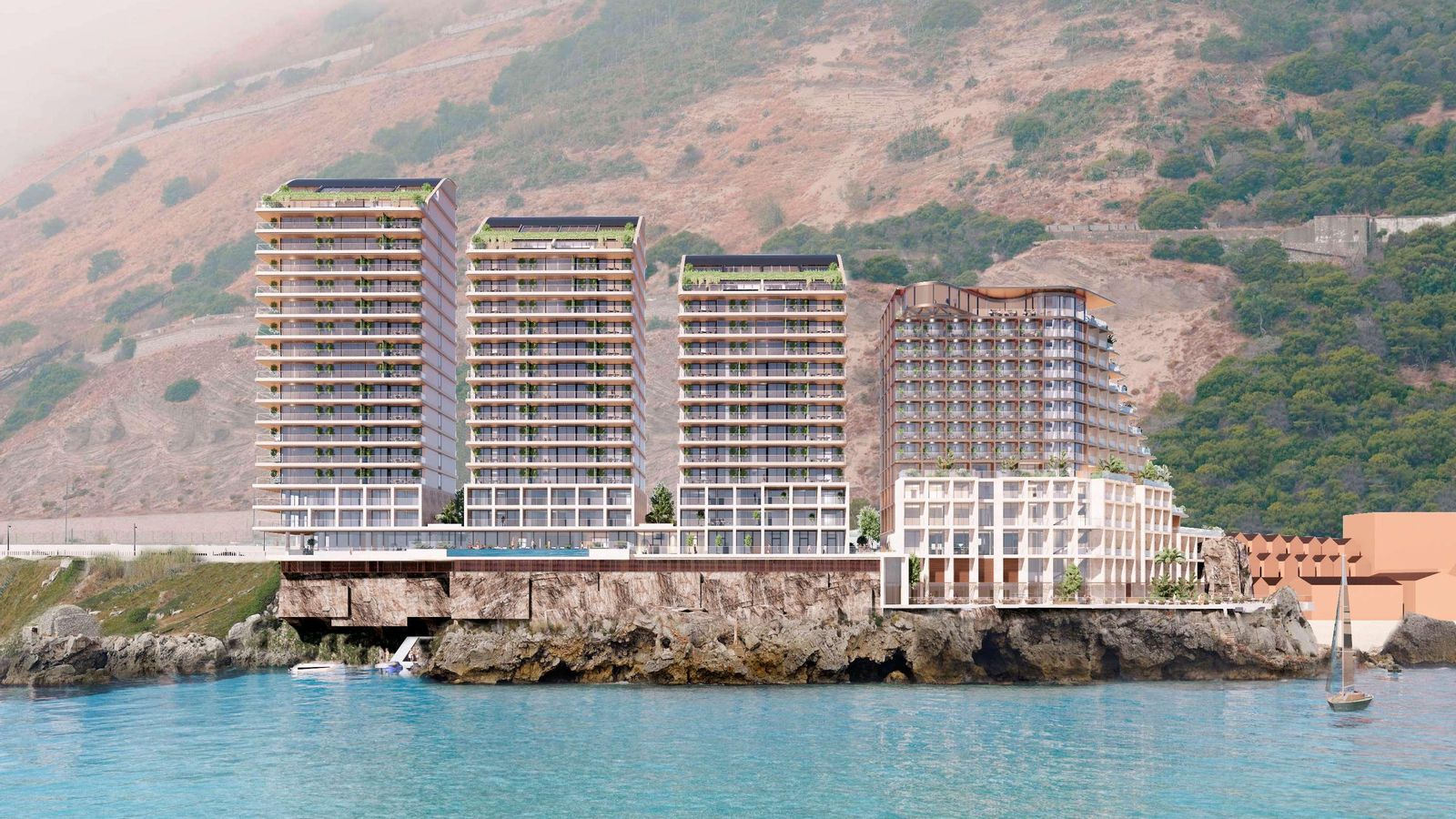 Los edificios que formarán el complejo. Los edificios que formarán el complejo.