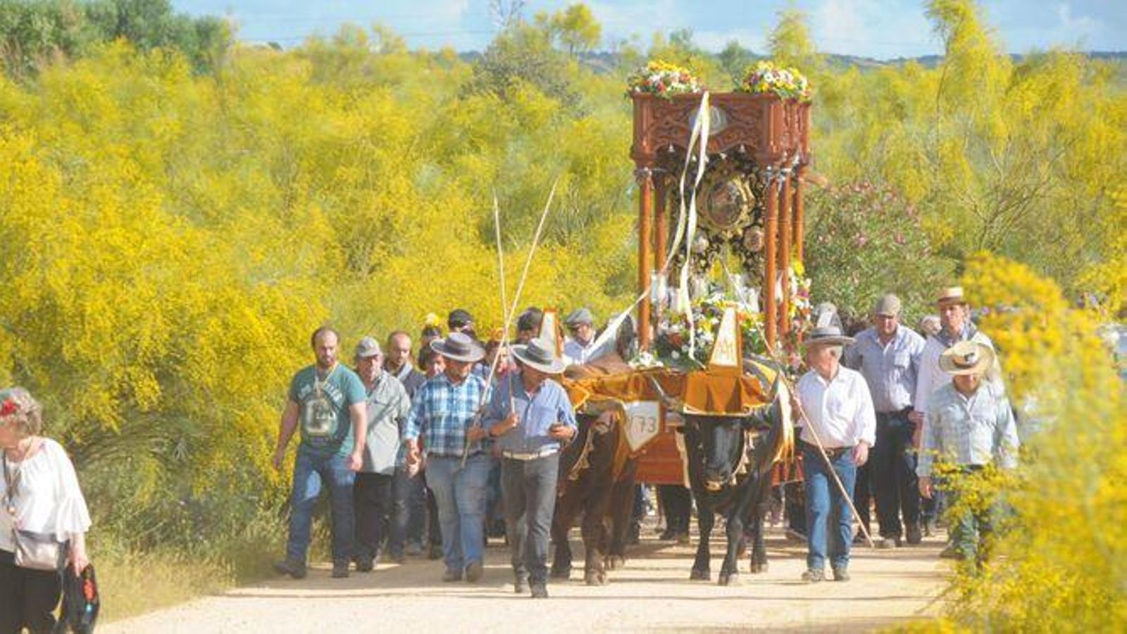 Procesión de la romería de Niebla de 2022.