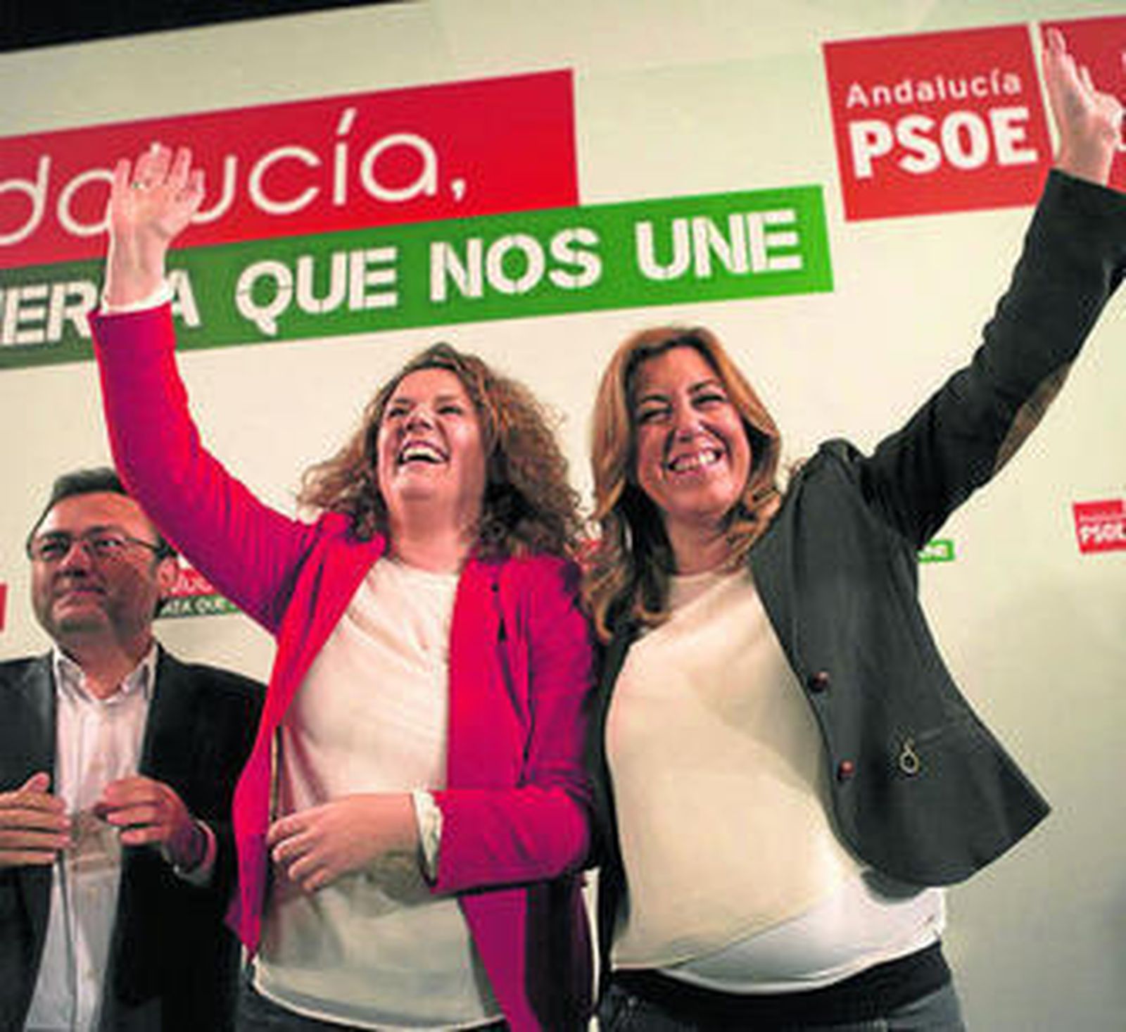 Heredia, Díaz y Valdenebro el pasado miércoles, en Ronda.