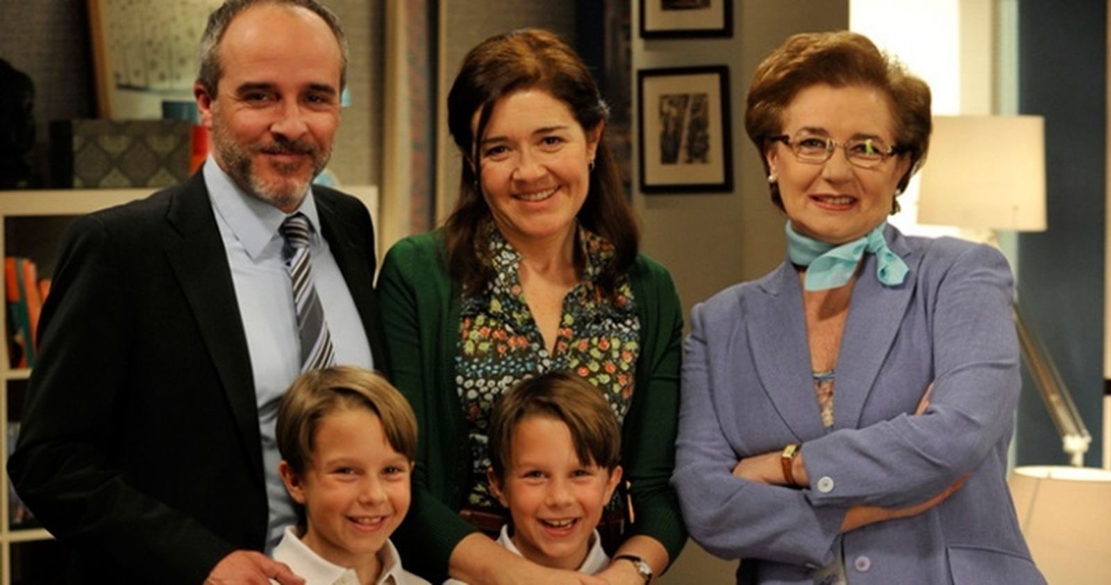 María Pujalte entre Fernando Guillén y Beatriz Carvajal, ex y madre en la ficción