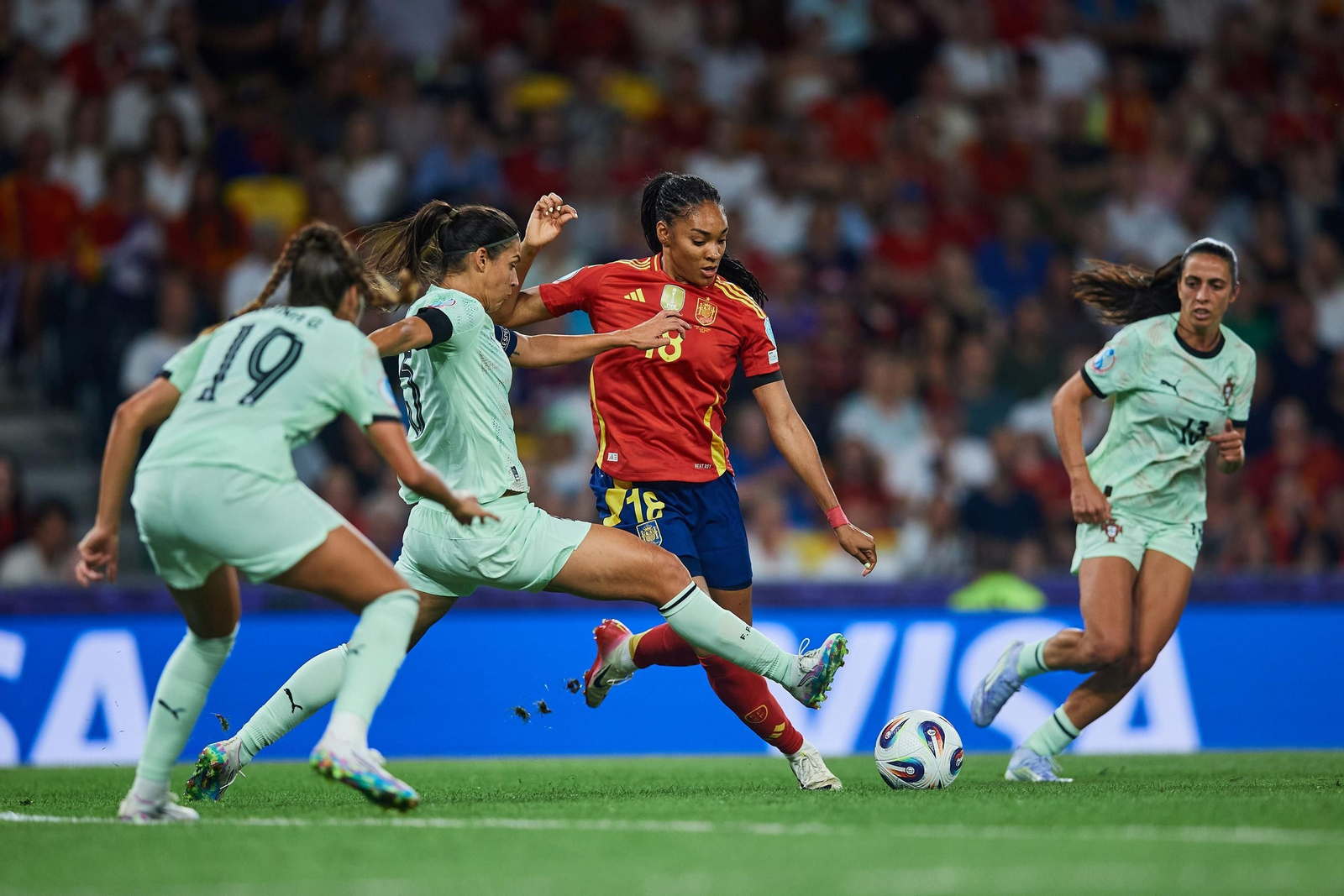 Las fotos del España - Portugal en la Eurocopa femenina